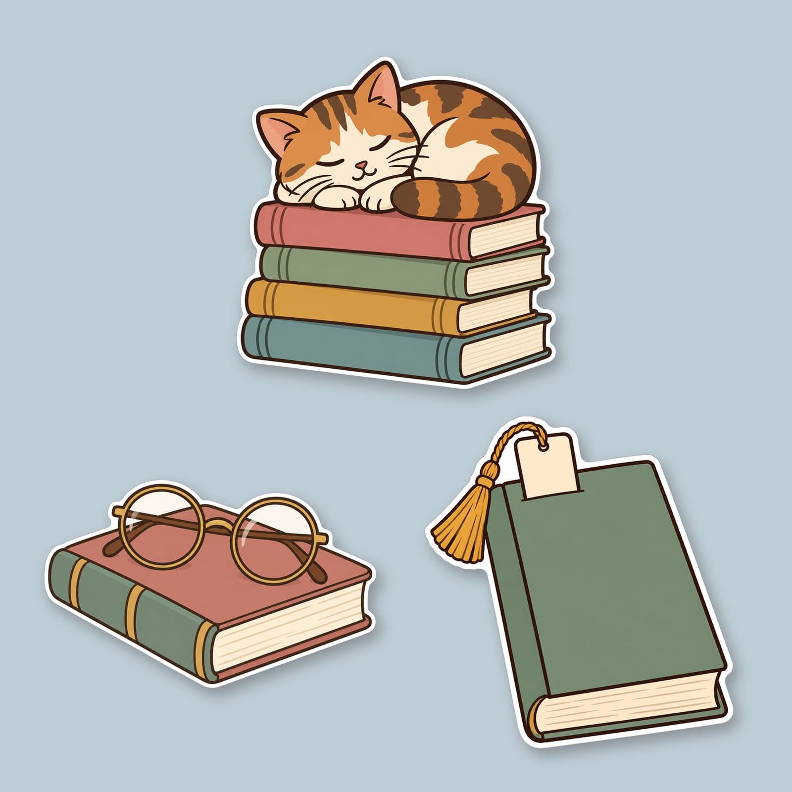 Bookish Sticker Pack – 10 Cozy Reading Printable Stickers, preview 4 of 4