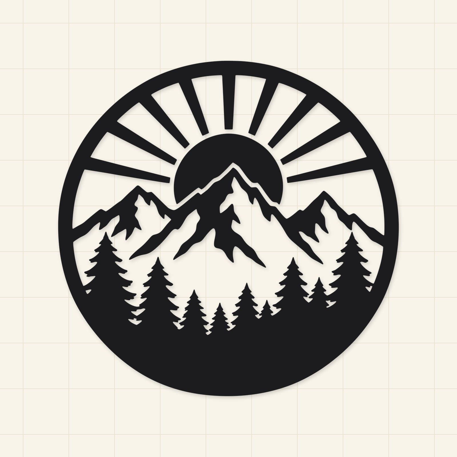 Mountain Adventure SVG Bundle – 8 Outdoor Badge Cut Files, preview 3 of 4