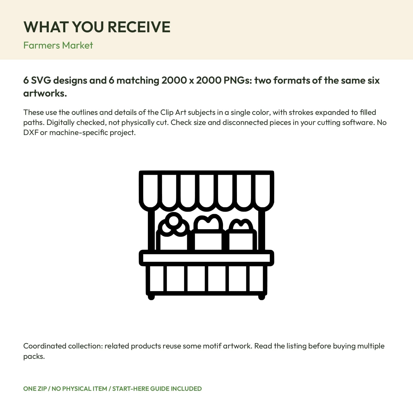 Farmers Market - 6 Single-Layer SVG Designs, preview 2 of 2