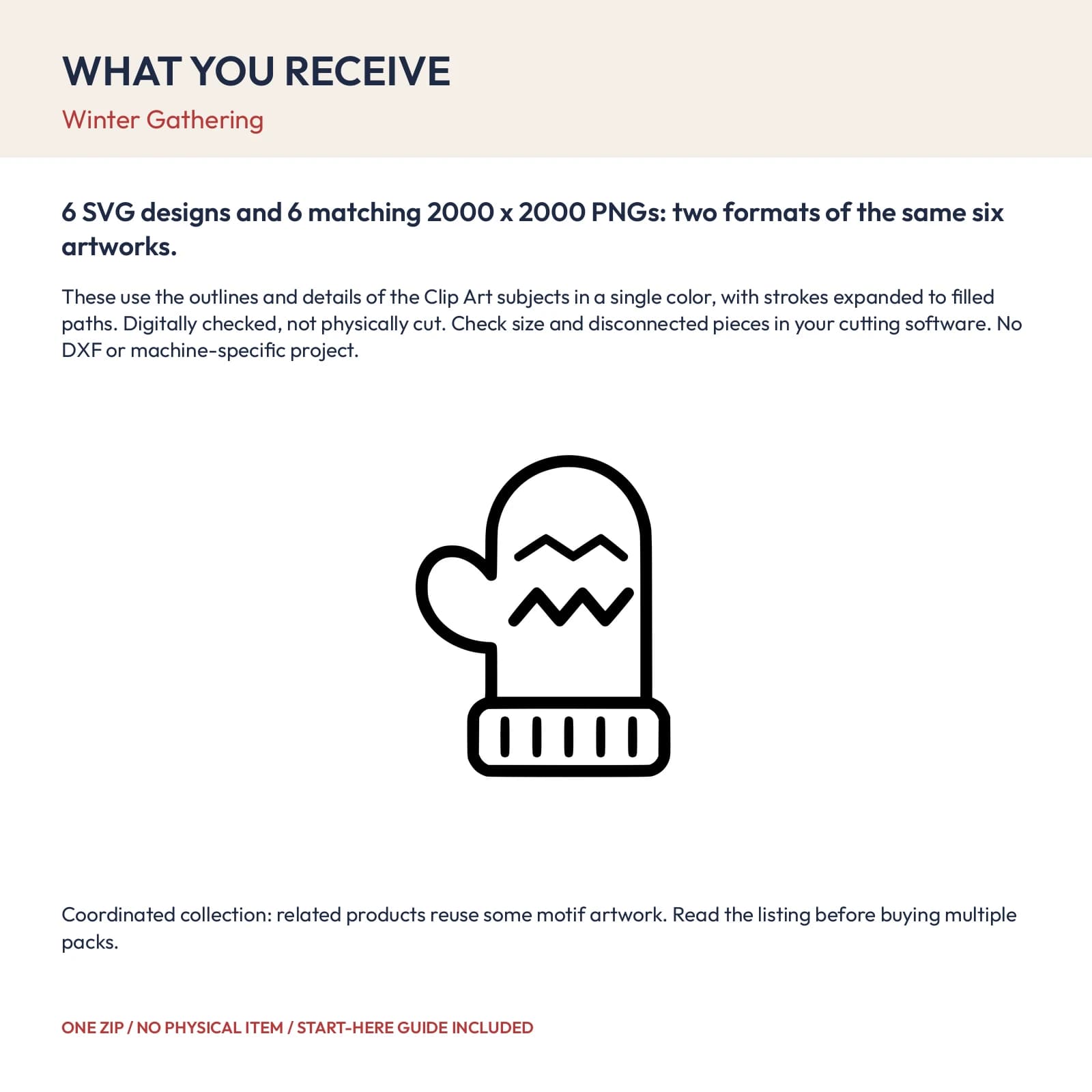 Winter Gathering - 6 Single-Layer SVG Designs, preview 2 of 2
