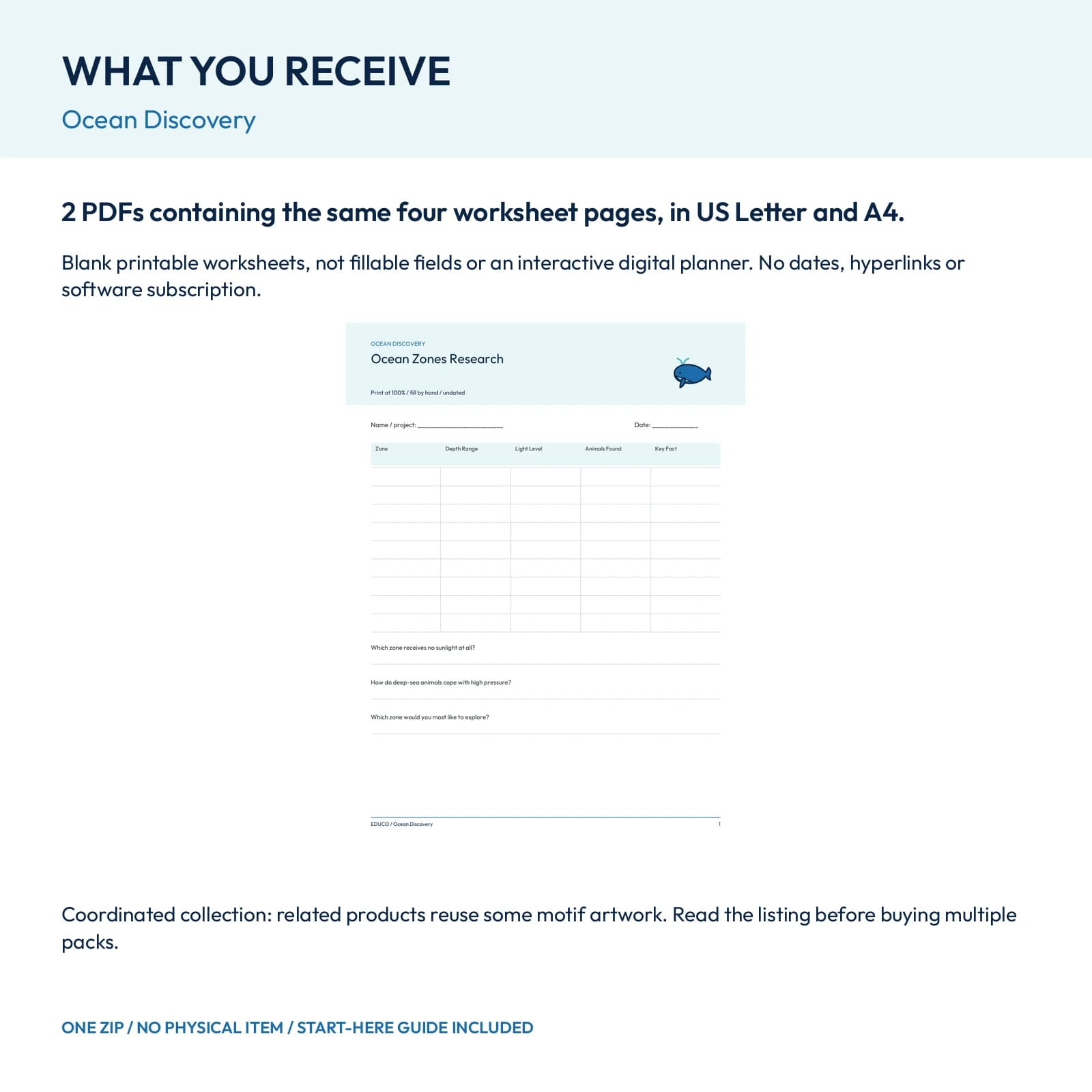 Ocean Discovery - Ocean Discovery Study Planner, preview 2 of 2