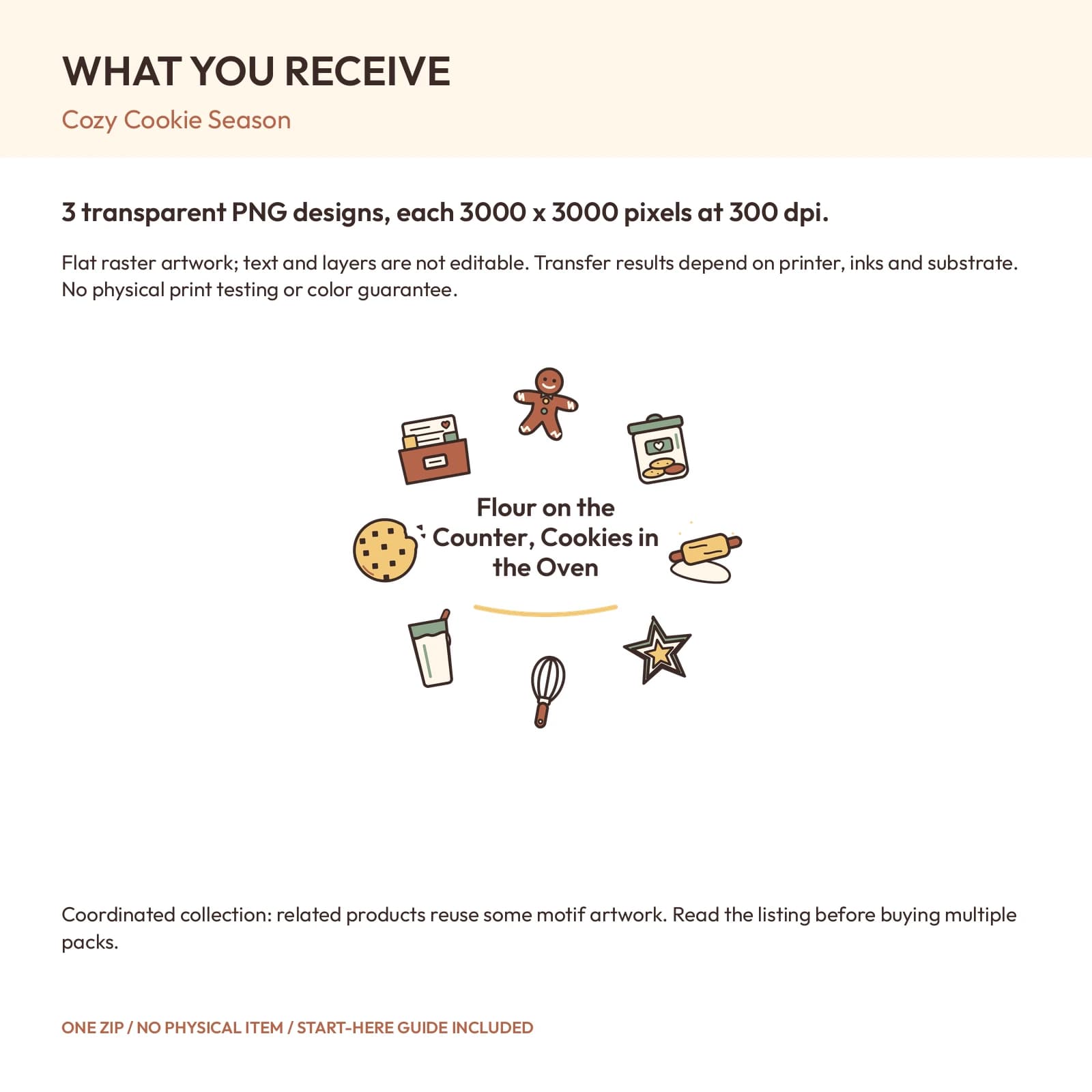 Cozy Cookie Season - 3 Transparent PNG Compositions, preview 2 of 2