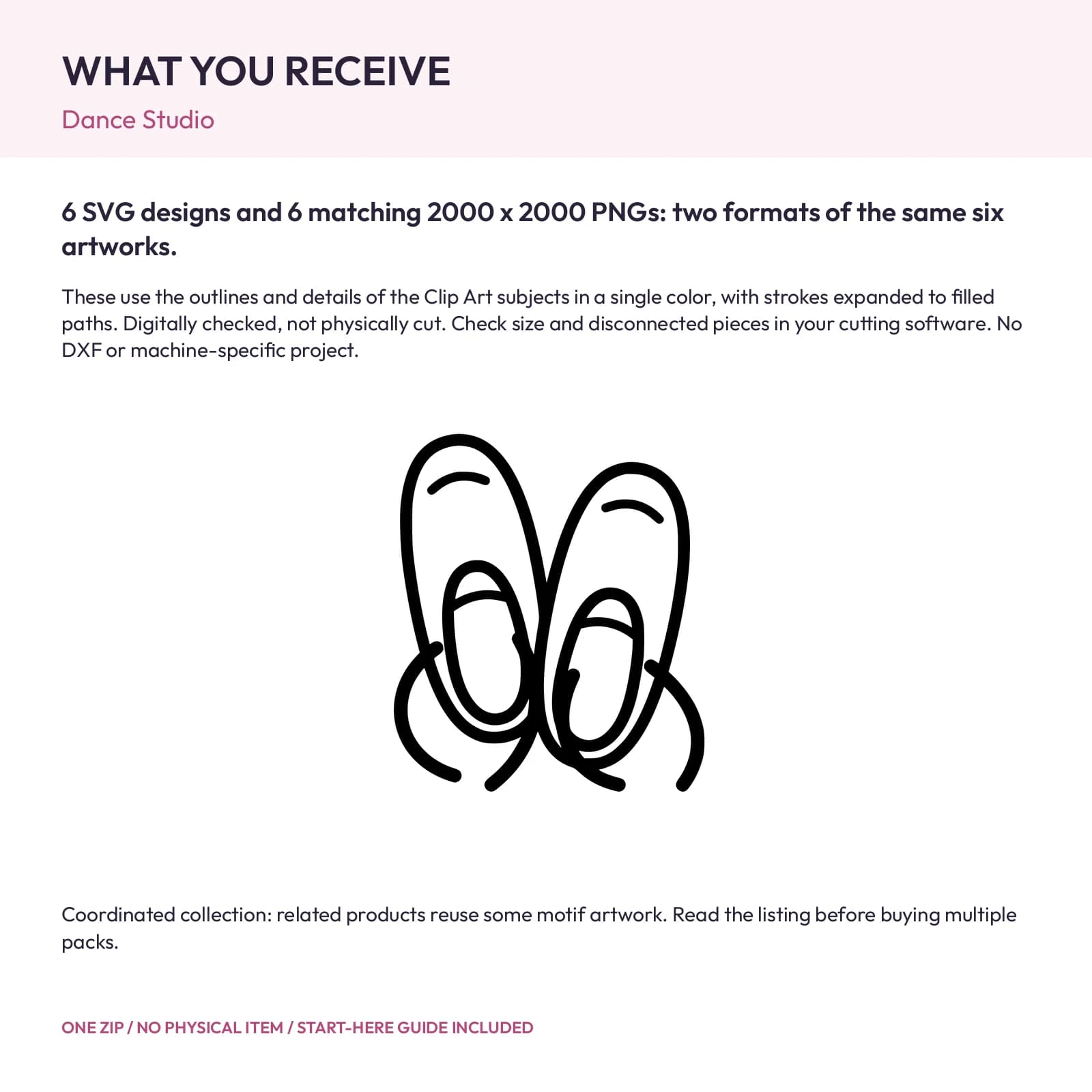 Dance Studio - 6 Single-Layer SVG Designs, preview 2 of 2
