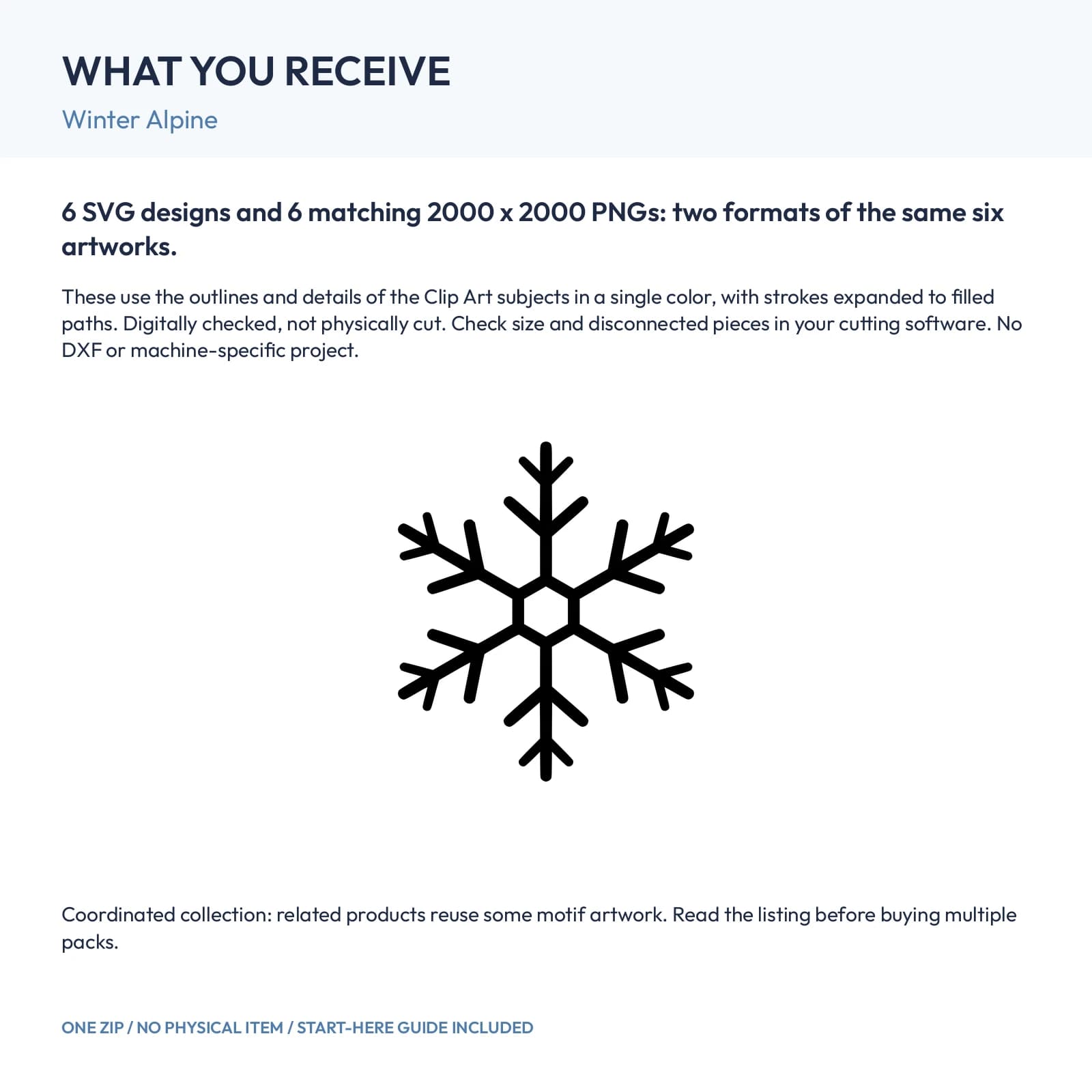 Winter Alpine - 6 Single-Layer SVG Designs, preview 2 of 2