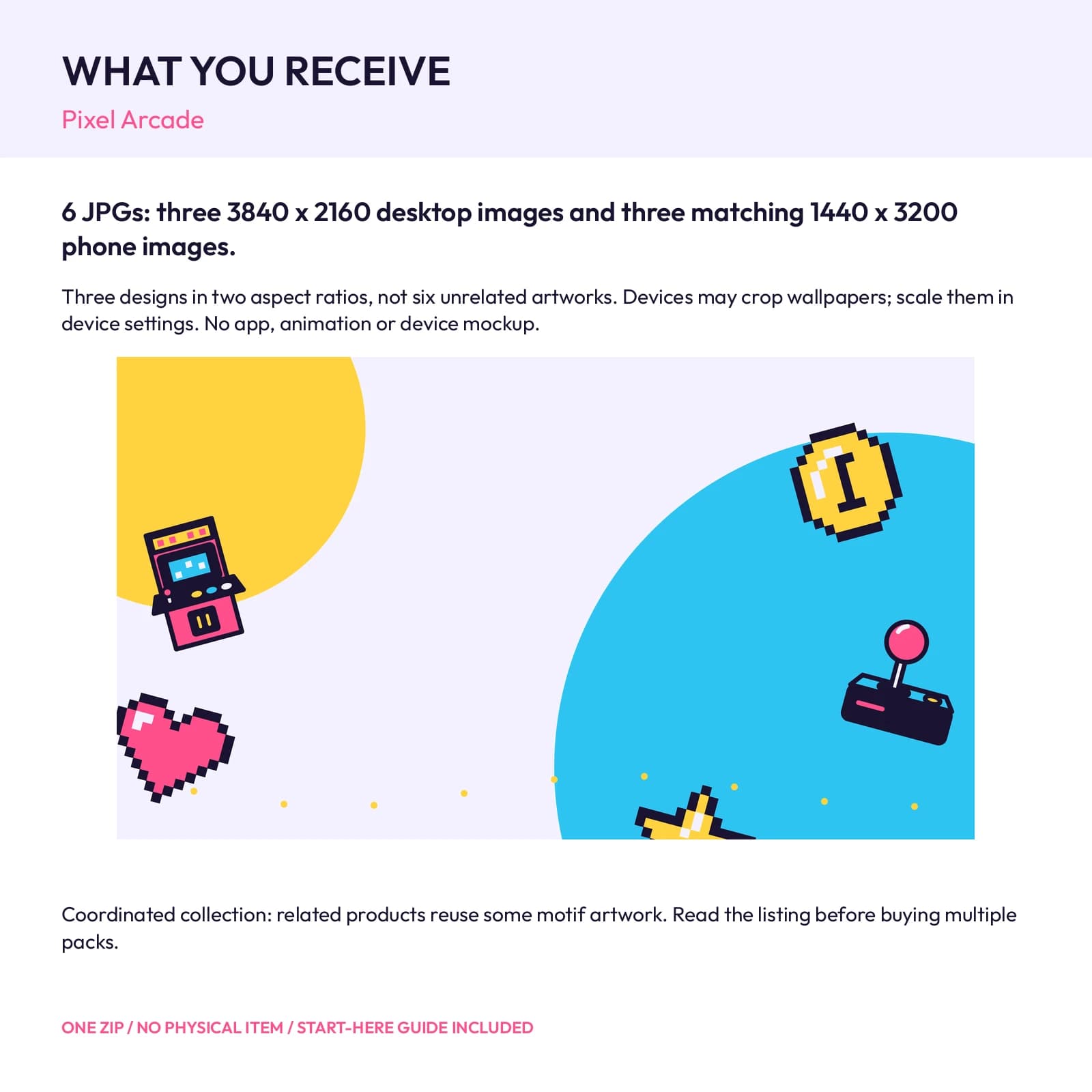 Pixel Arcade - Phone and Desktop Wallpaper Set, preview 2 of 2