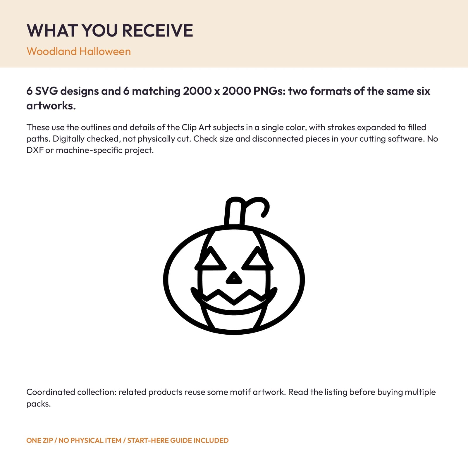 Woodland Halloween - 6 Single-Layer SVG Designs, preview 2 of 2