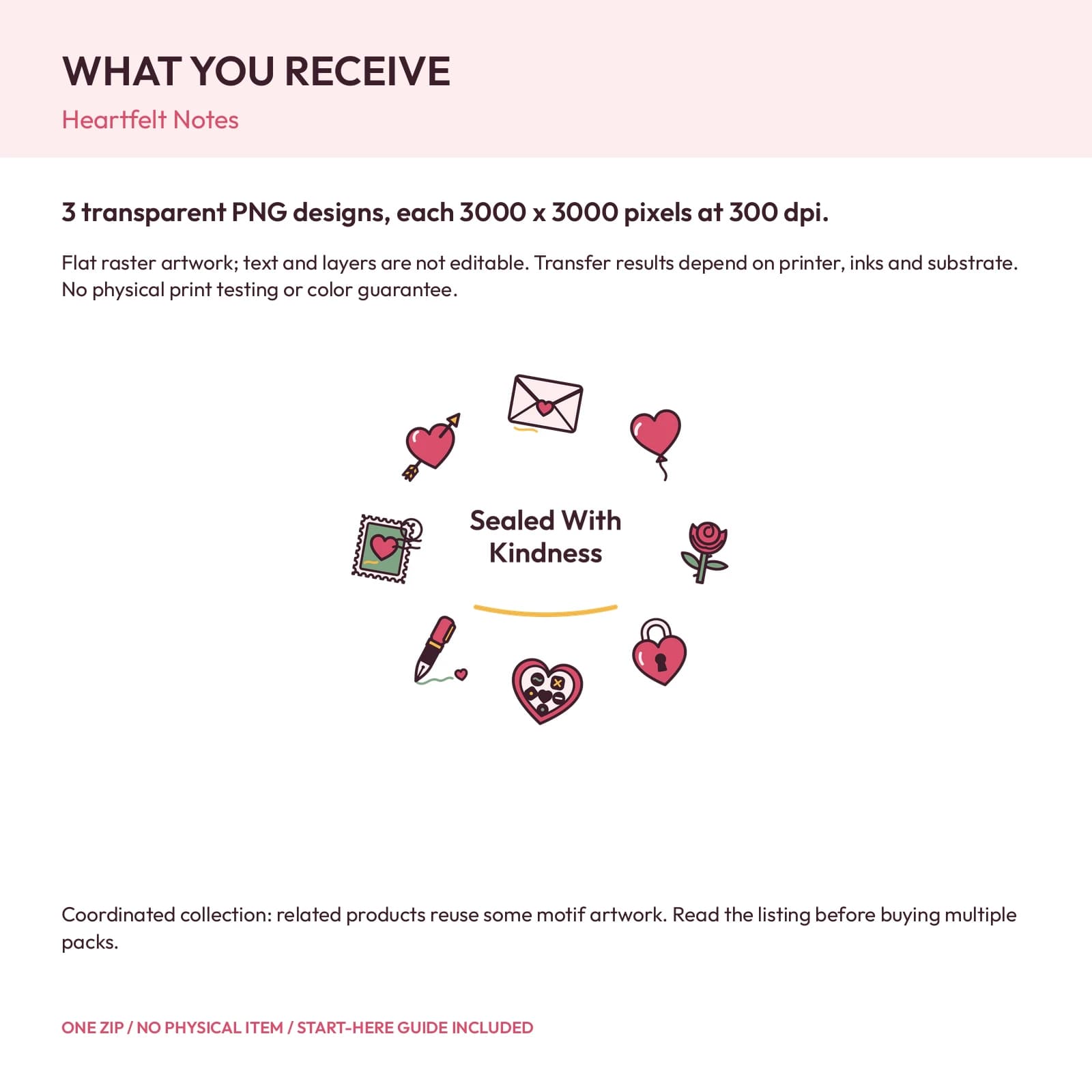 Heartfelt Notes - 3 Transparent PNG Compositions, preview 2 of 2