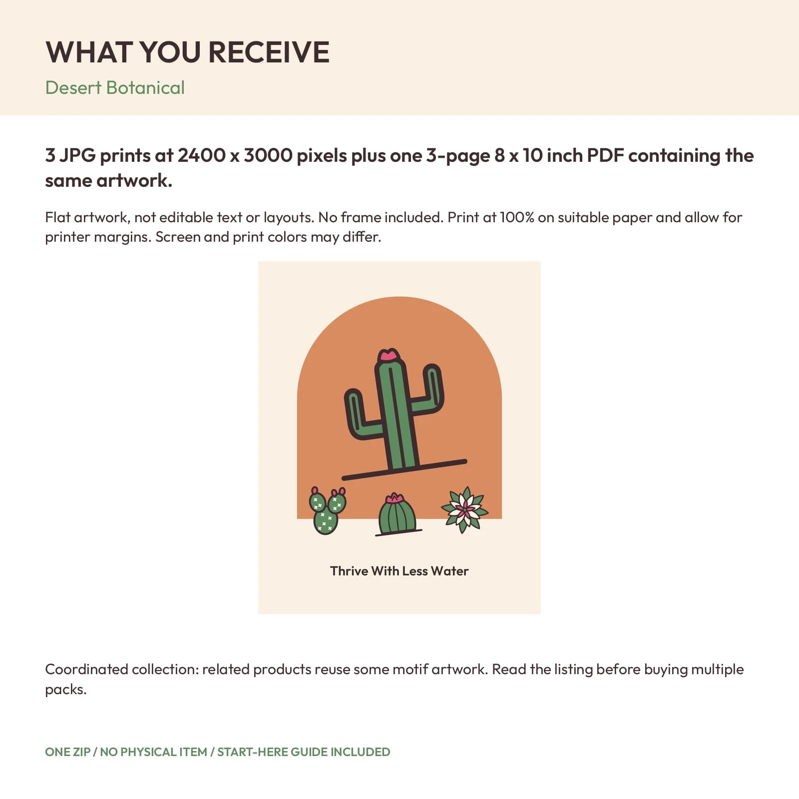 Desert Botanical - 3 Printable Art Prints, preview 2 of 2