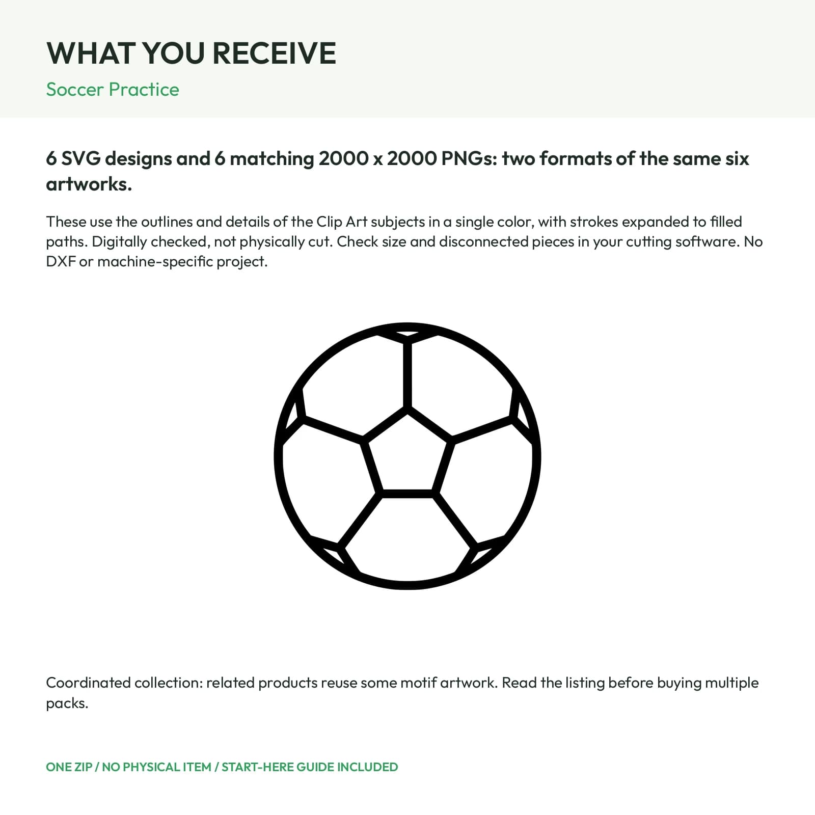 Soccer Practice - 6 Single-Layer SVG Designs, preview 2 of 2