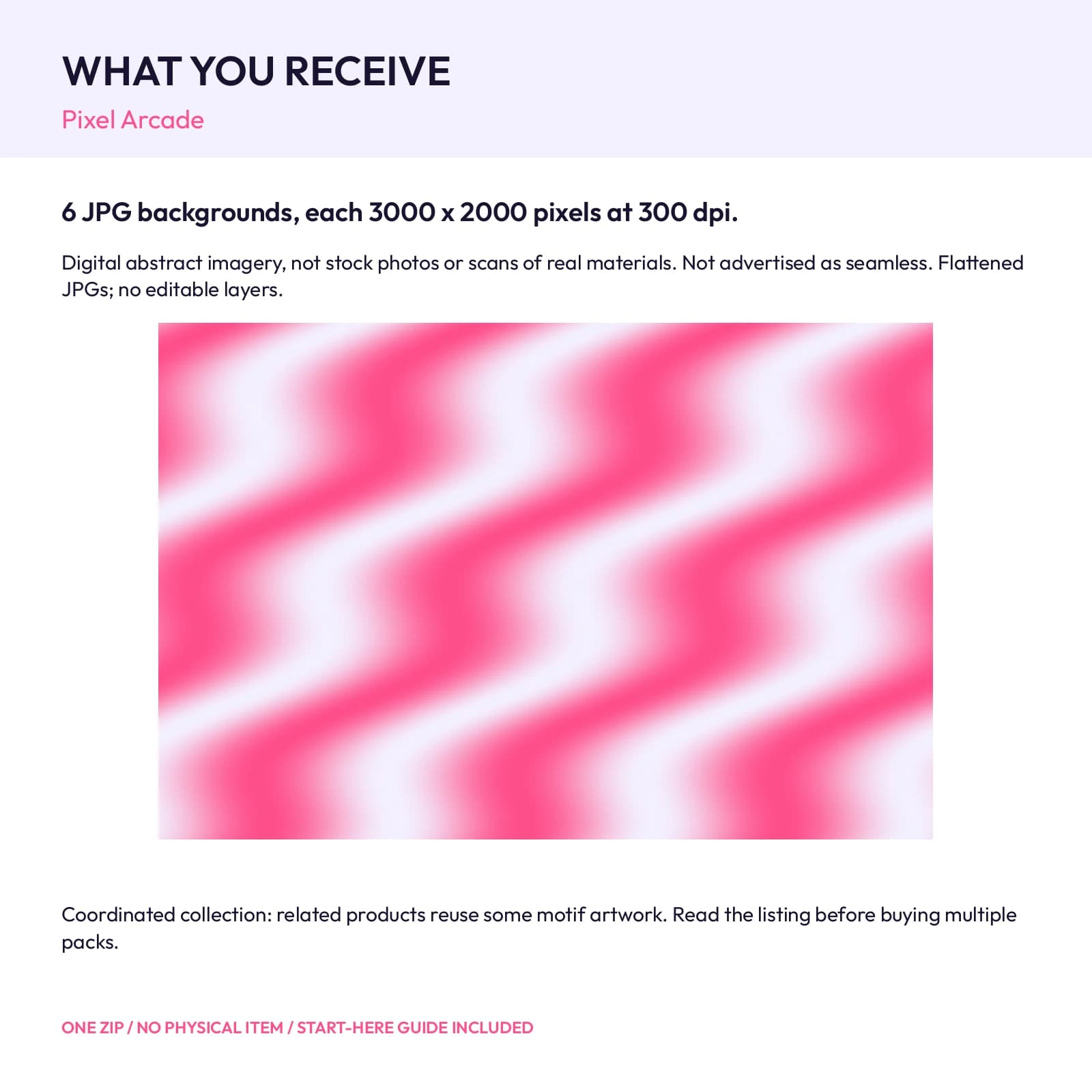 Pixel Arcade - 6 Abstract Grain Backgrounds, preview 2 of 2