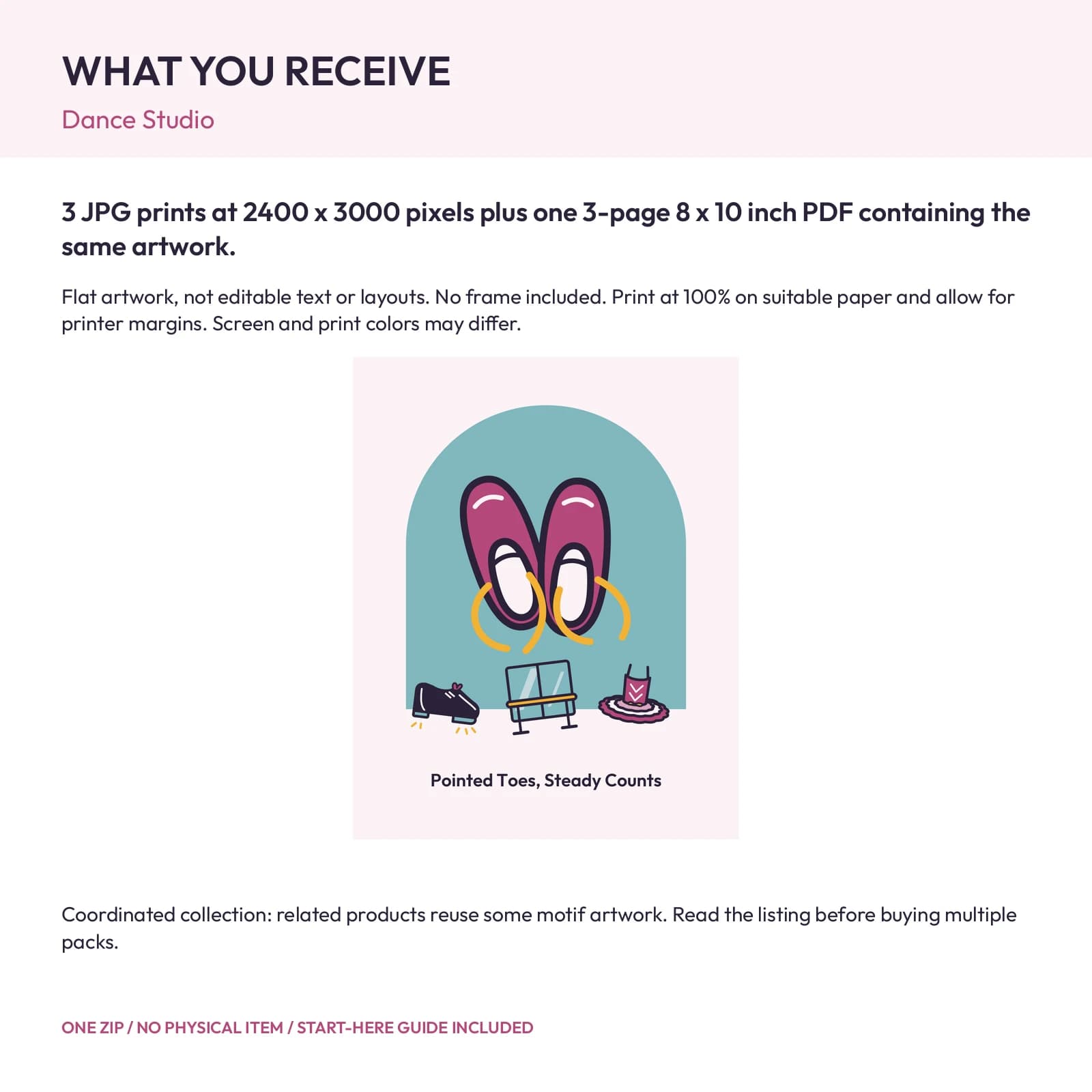 Dance Studio - 3 Printable Art Prints, preview 2 of 2