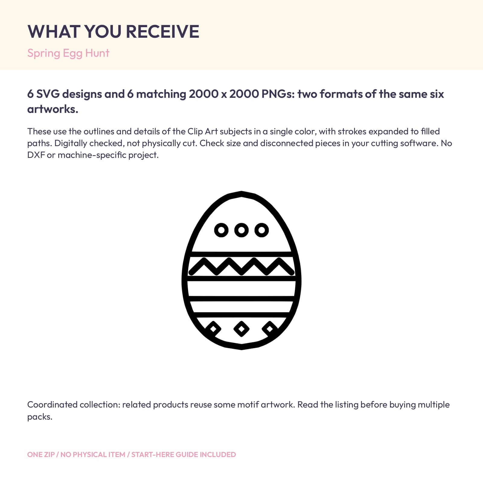 Spring Egg Hunt - 6 Single-Layer SVG Designs, preview 2 of 2