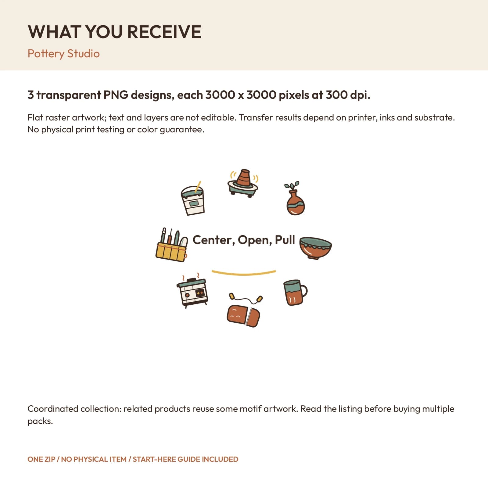 Pottery Studio - 3 Transparent PNG Compositions, preview 2 of 2