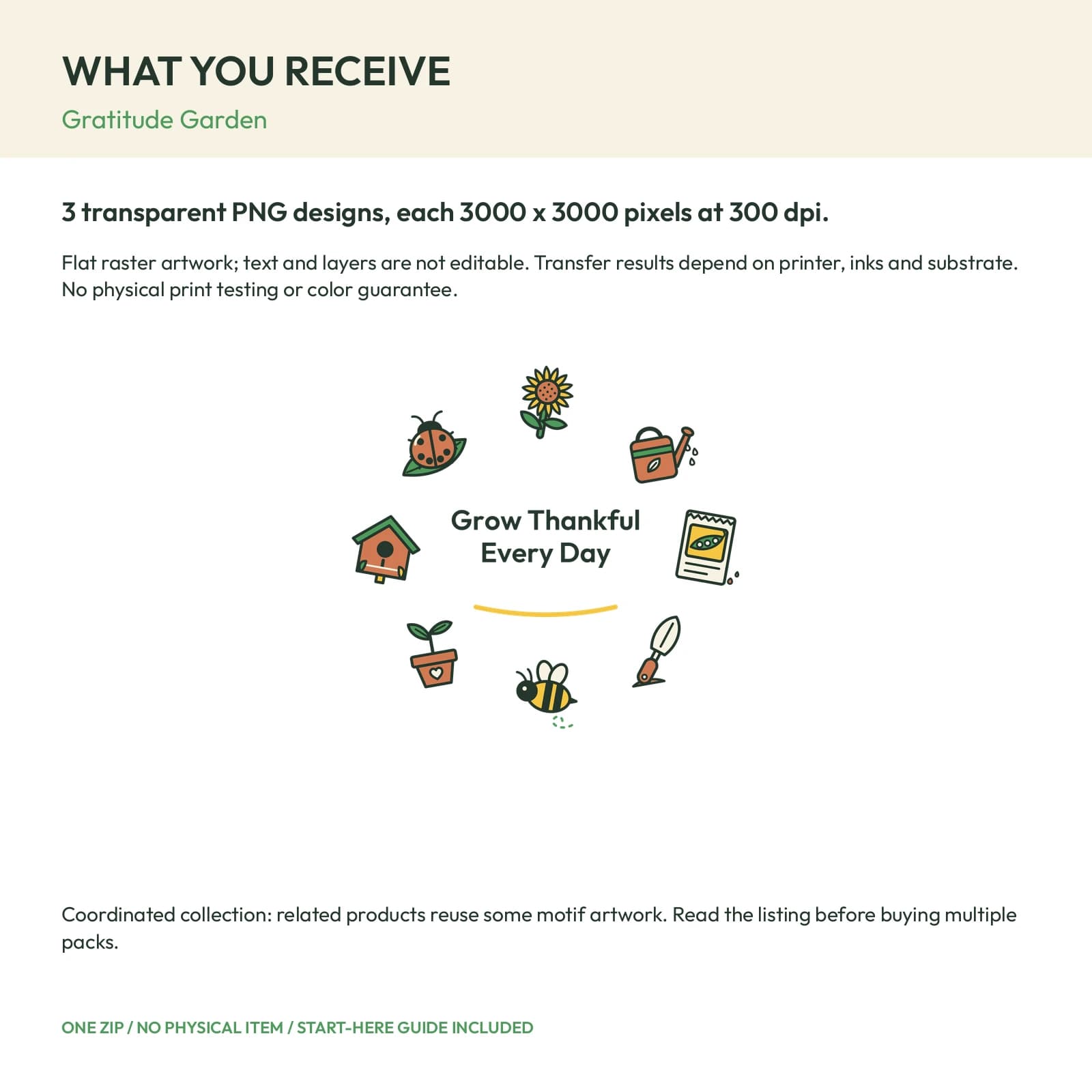 Gratitude Garden - 3 Transparent PNG Compositions, preview 2 of 2