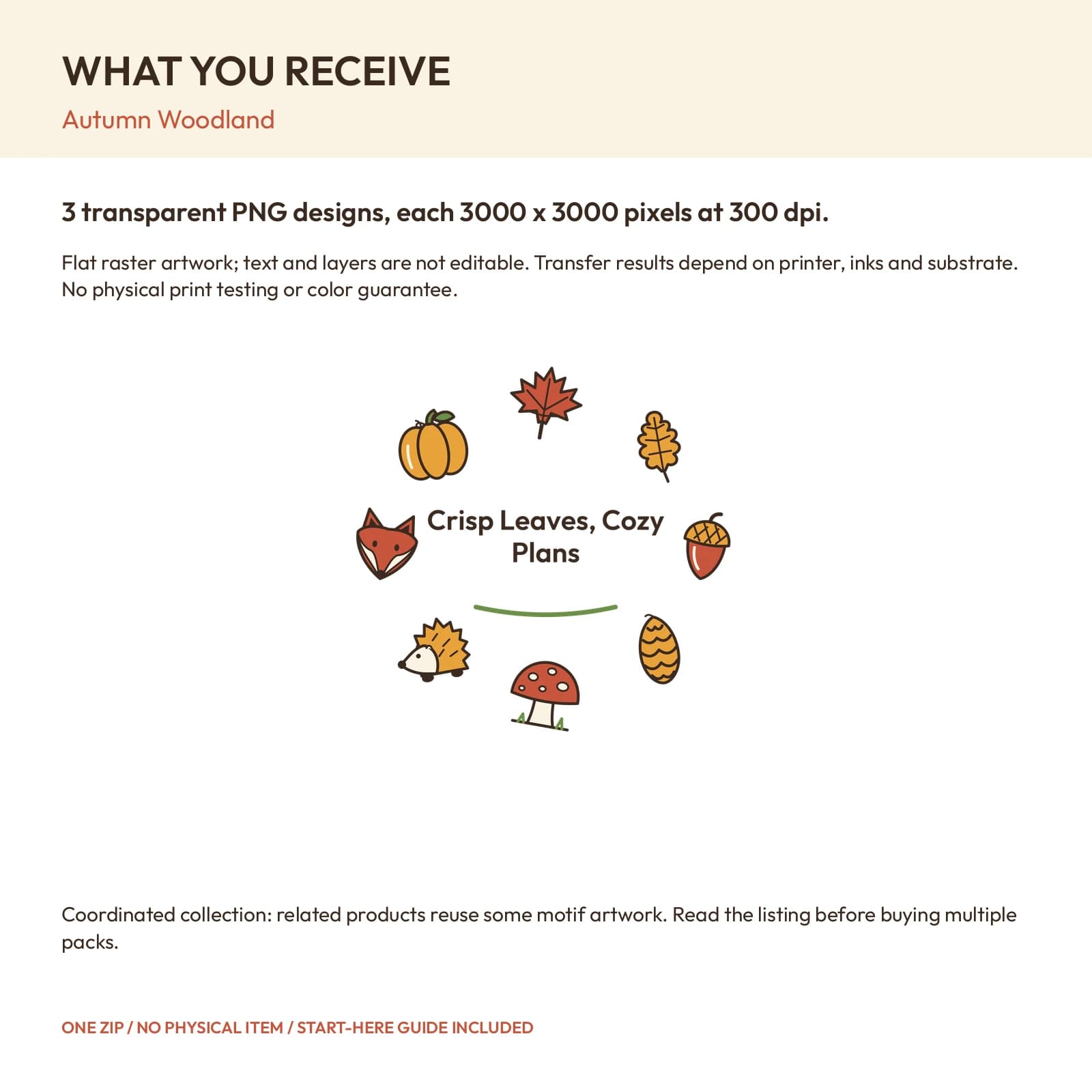 Autumn Woodland - 3 Transparent PNG Compositions, preview 2 of 2
