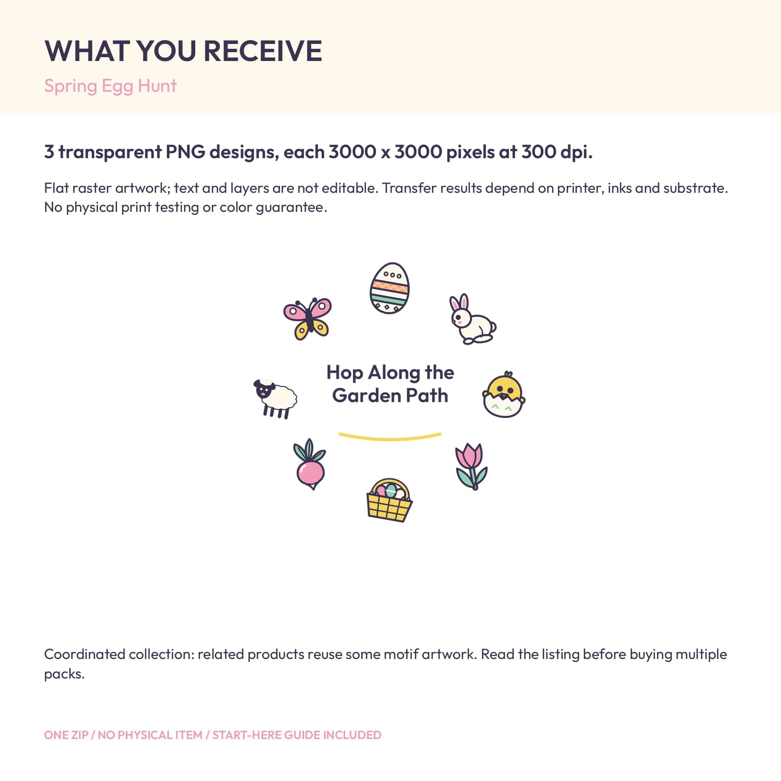 Spring Egg Hunt - 3 Transparent PNG Compositions, preview 2 of 2