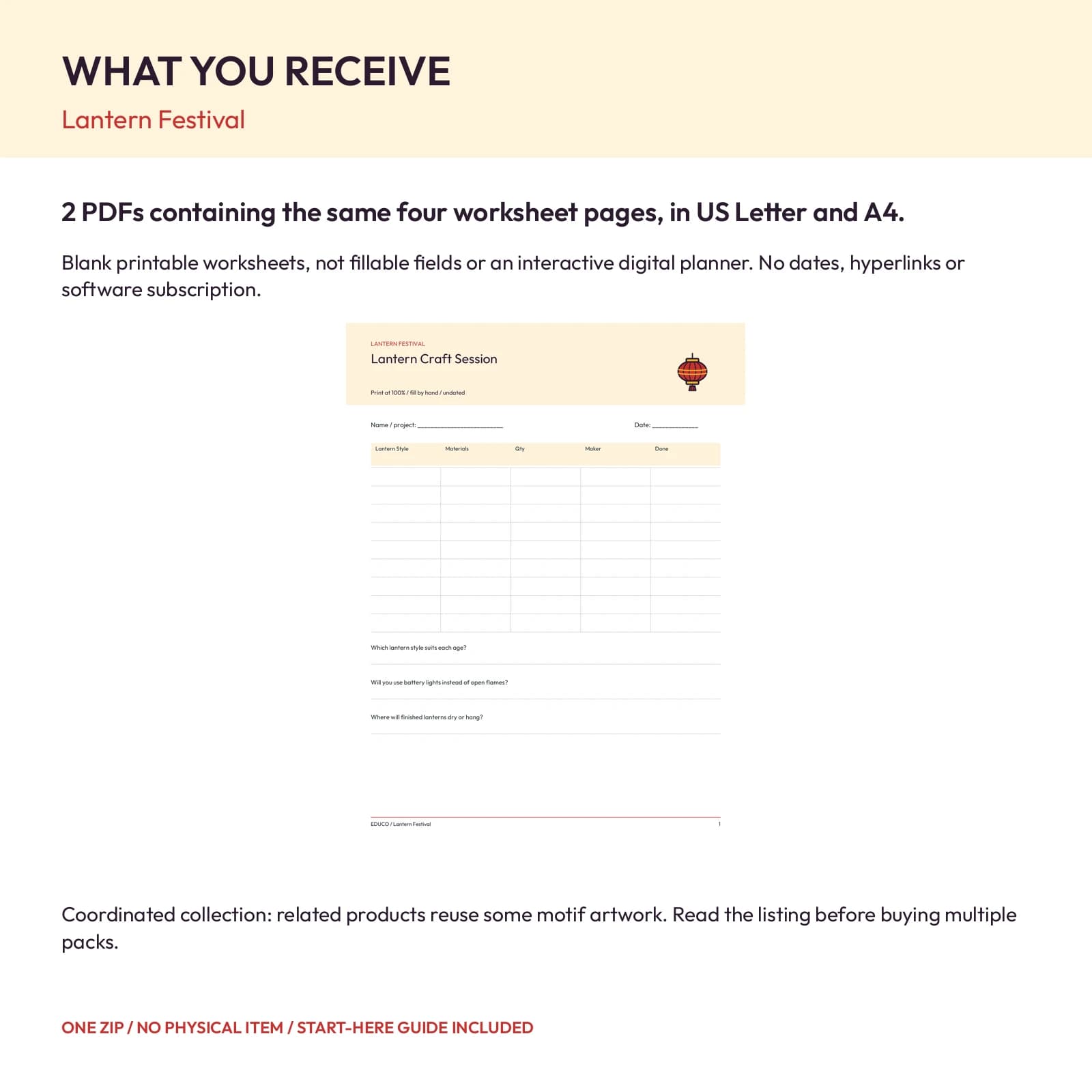 Lantern Festival - Lantern Festival Family Celebration Planner, preview 2 of 2
