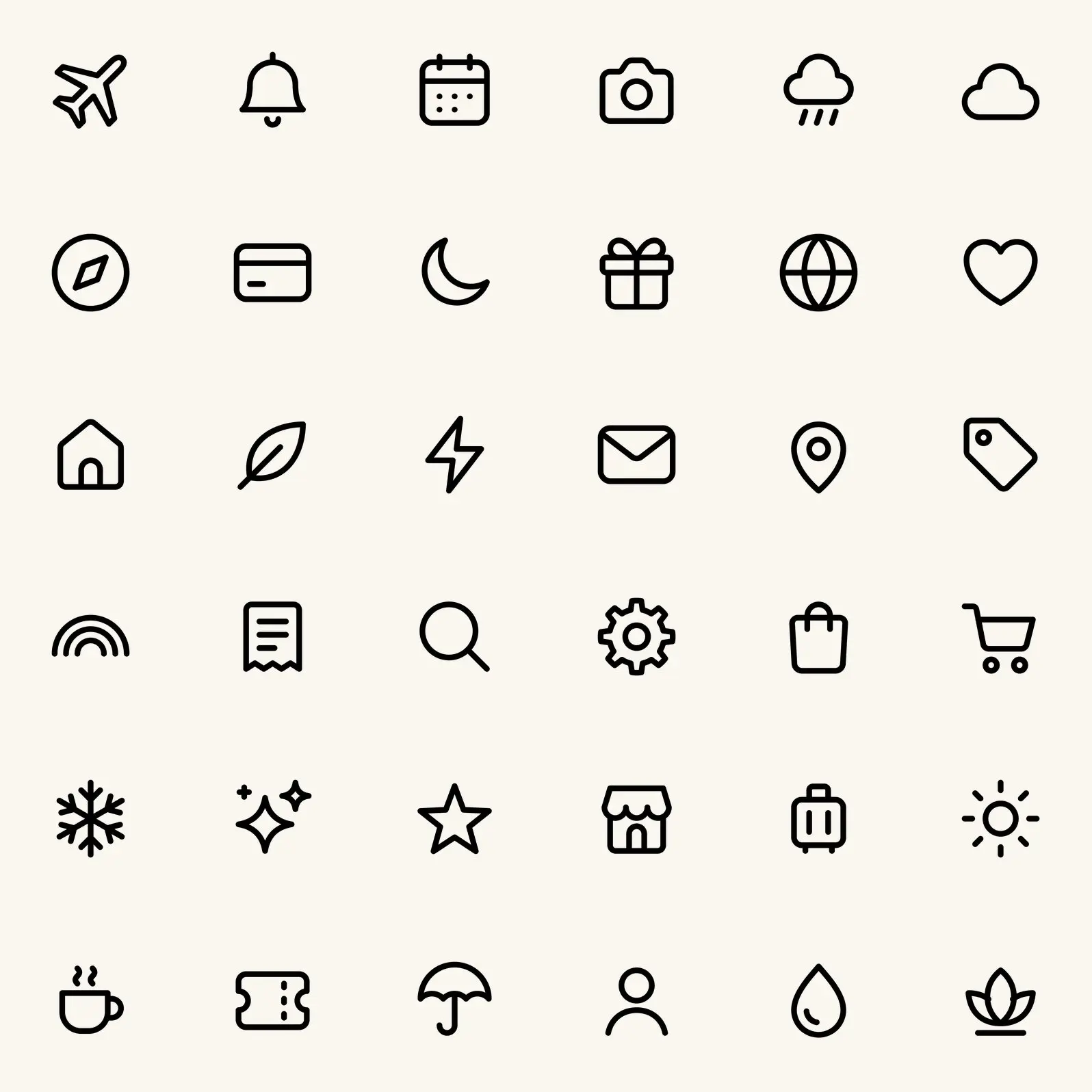 Dreamy Line Icon Pack | SVG + PNG preview