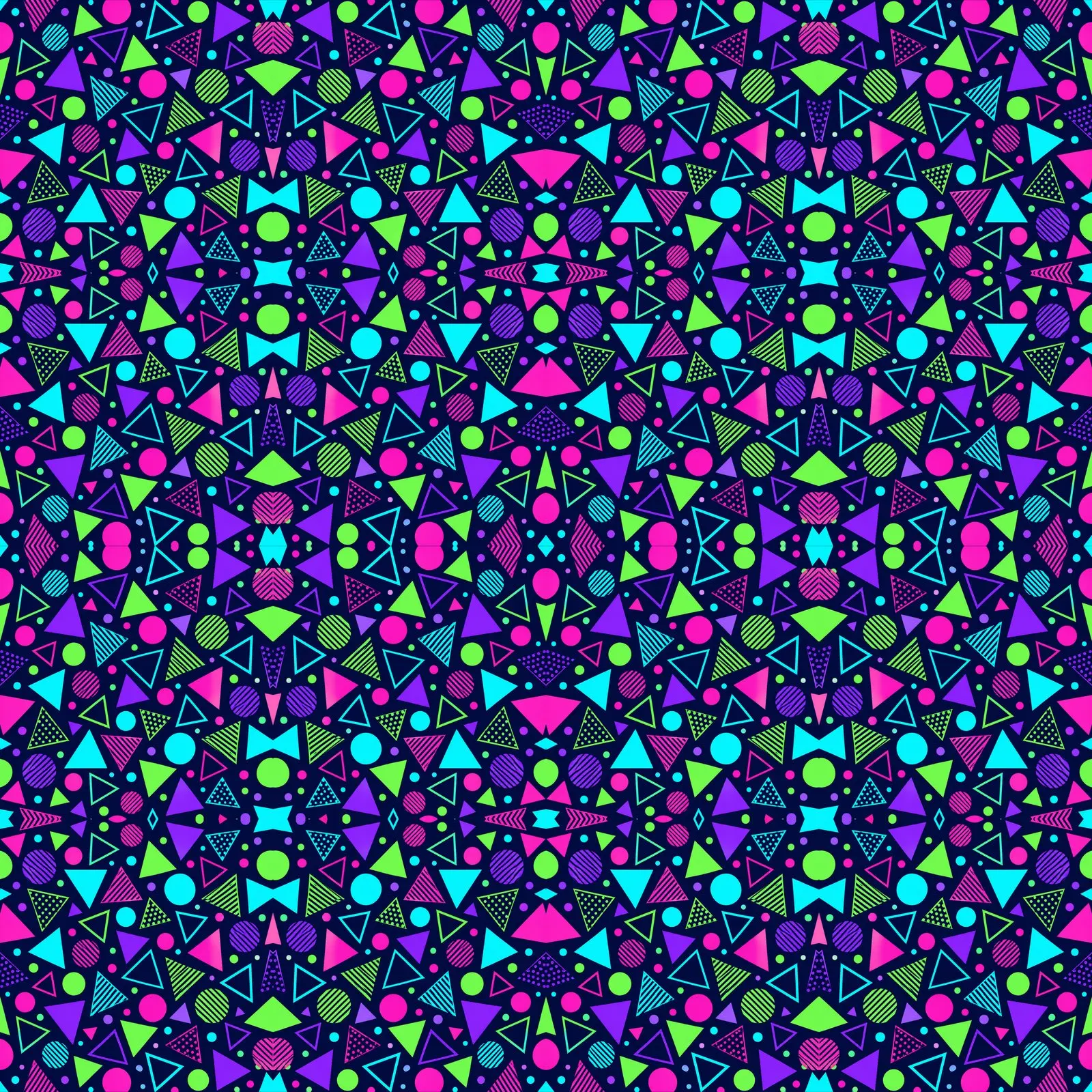 Neon Seamless Pattern Set for Procreate & Canva preview