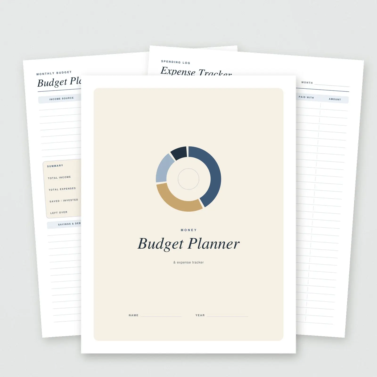 Budget Planner & Expense Tracker Printable | 10-Page PDF, Letter + A4 preview