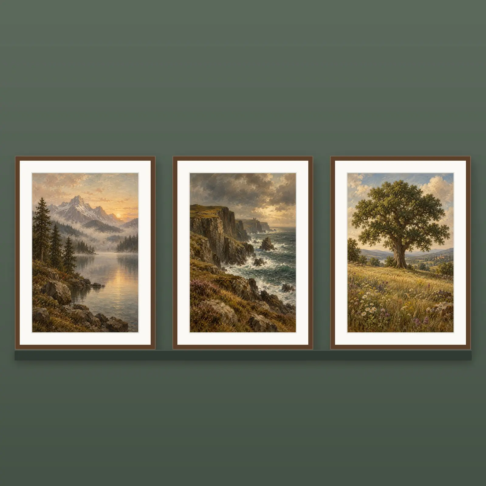 Vintage-Style Landscape Art Prints Set of 6 | Printable Wall Art preview