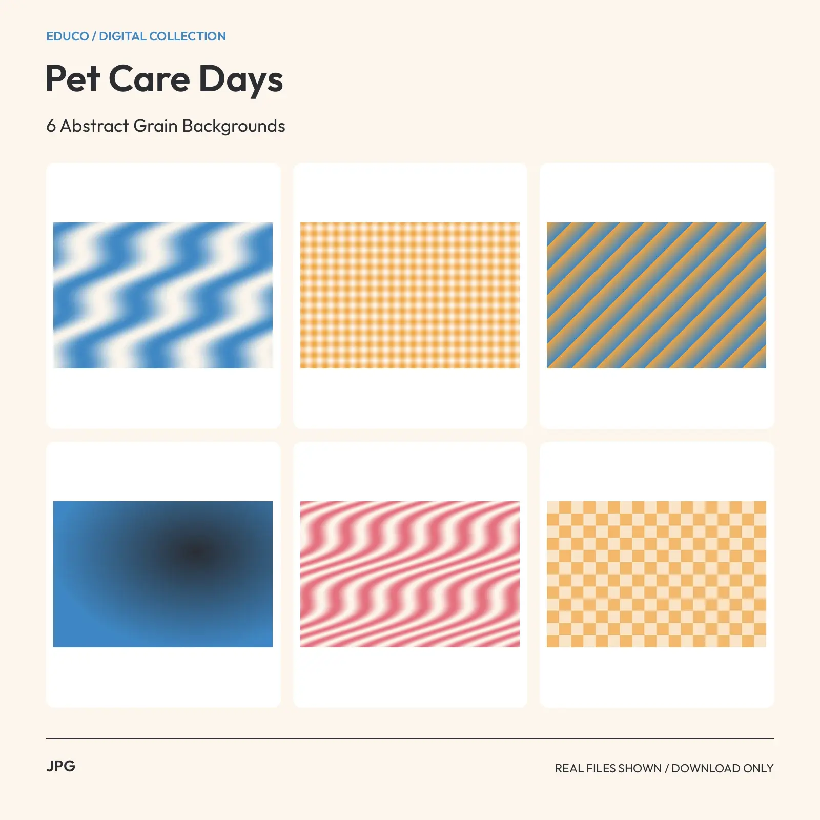 Pet Care Days - 6 Abstract Grain Backgrounds preview