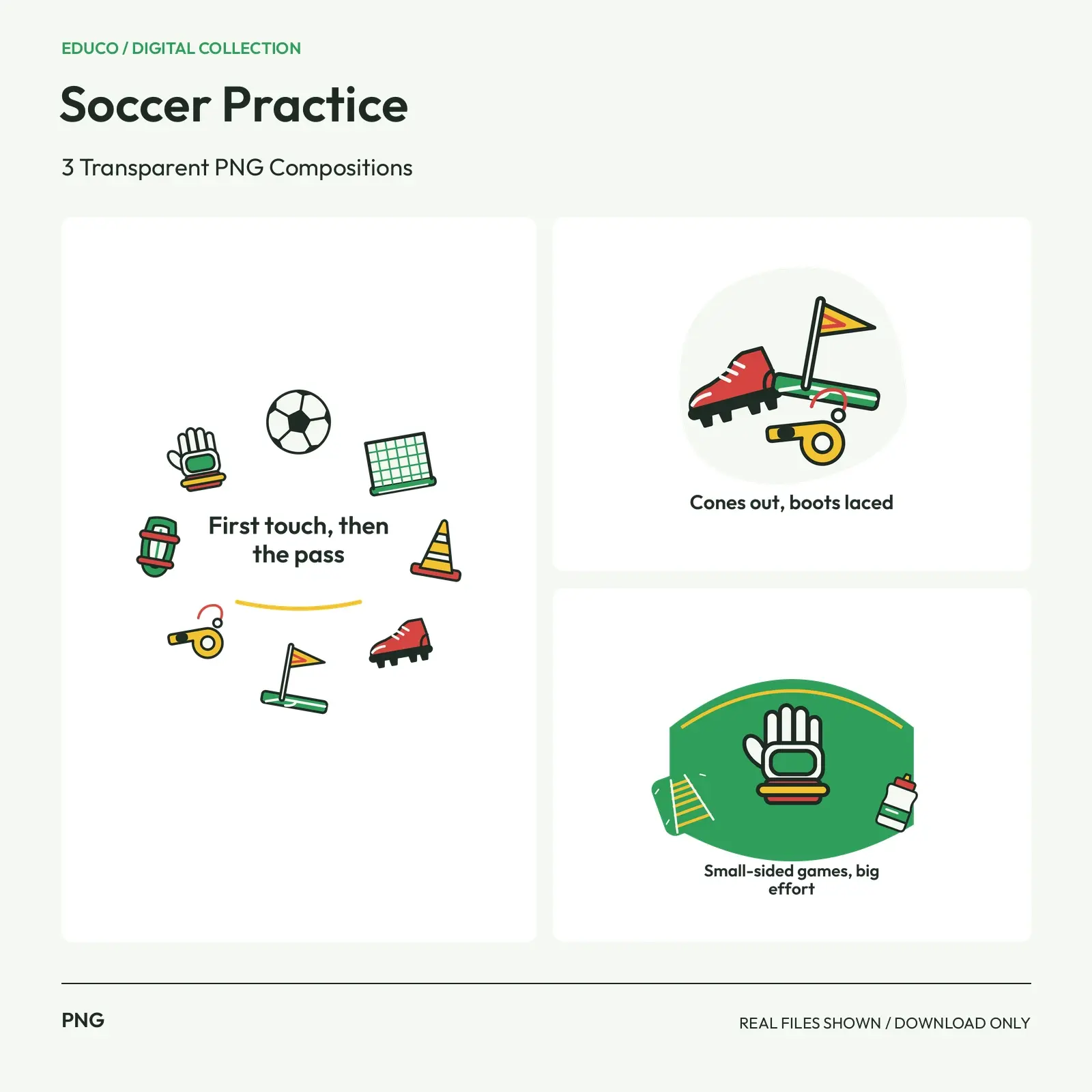 Soccer Practice - 3 Transparent PNG Compositions preview