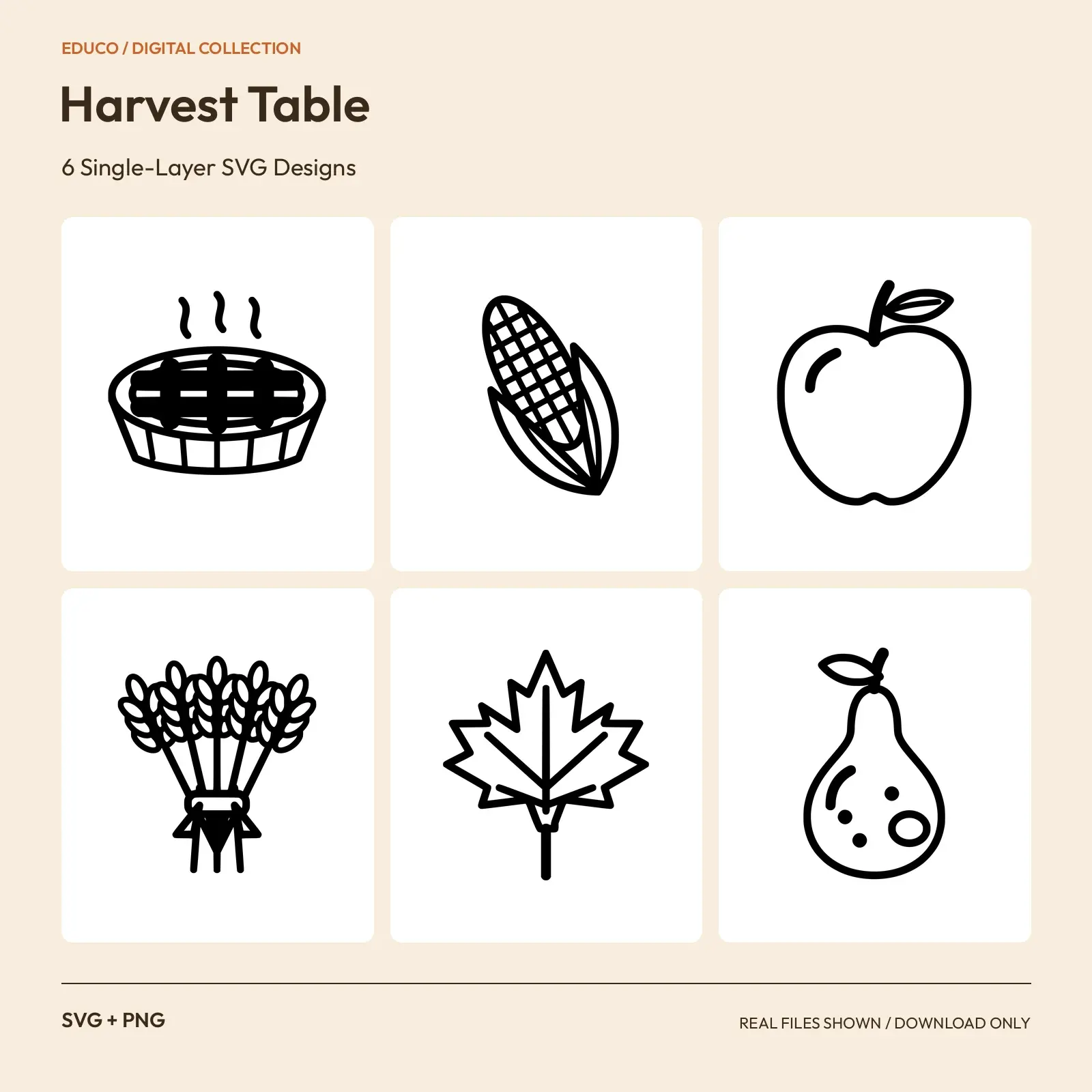 Harvest Table - 6 Single-Layer SVG Designs preview