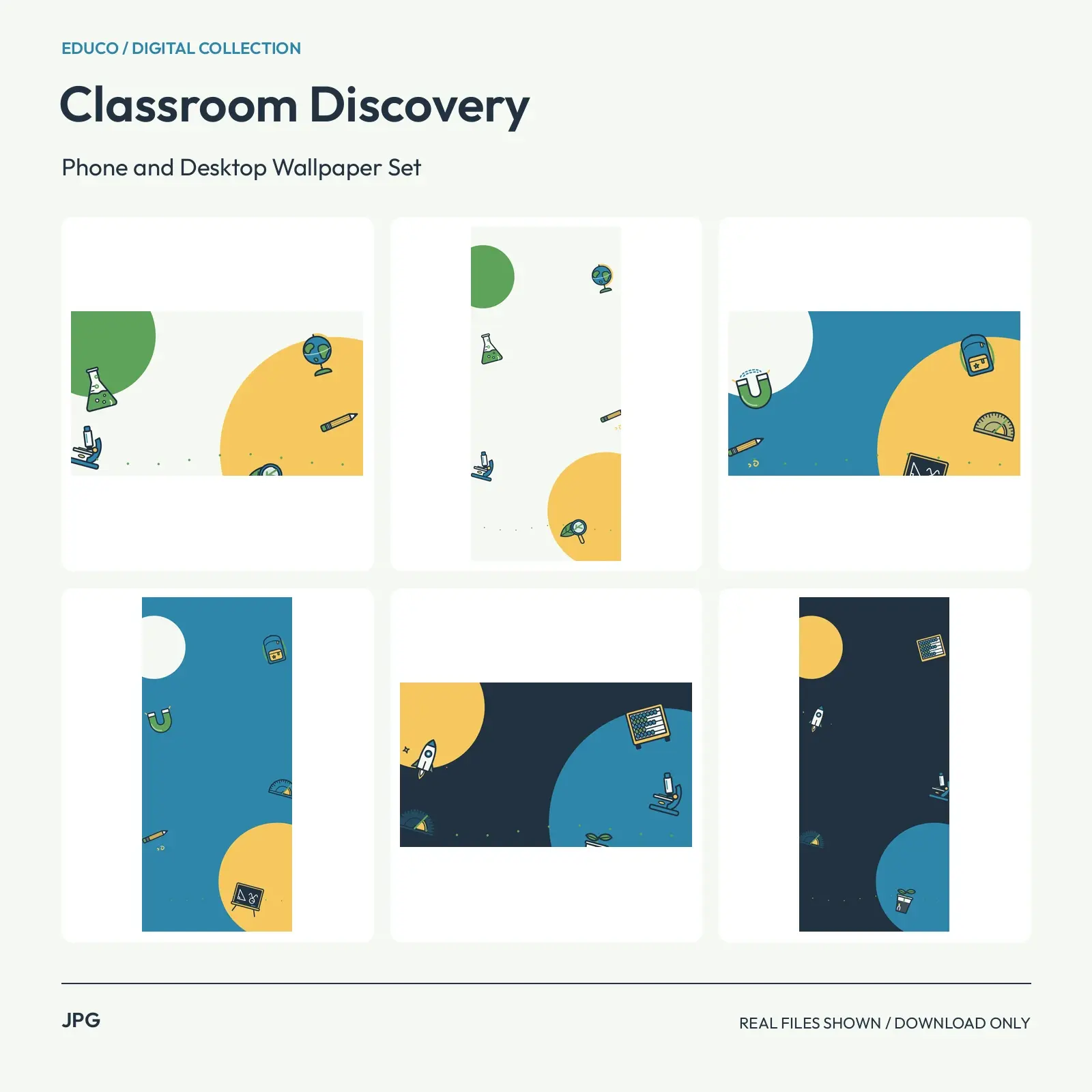Classroom Discovery - Phone and Desktop Wallpaper Set preview