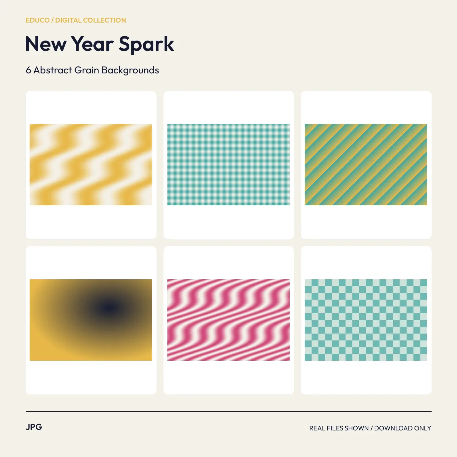 New Year Spark - 6 Abstract Grain Backgrounds preview
