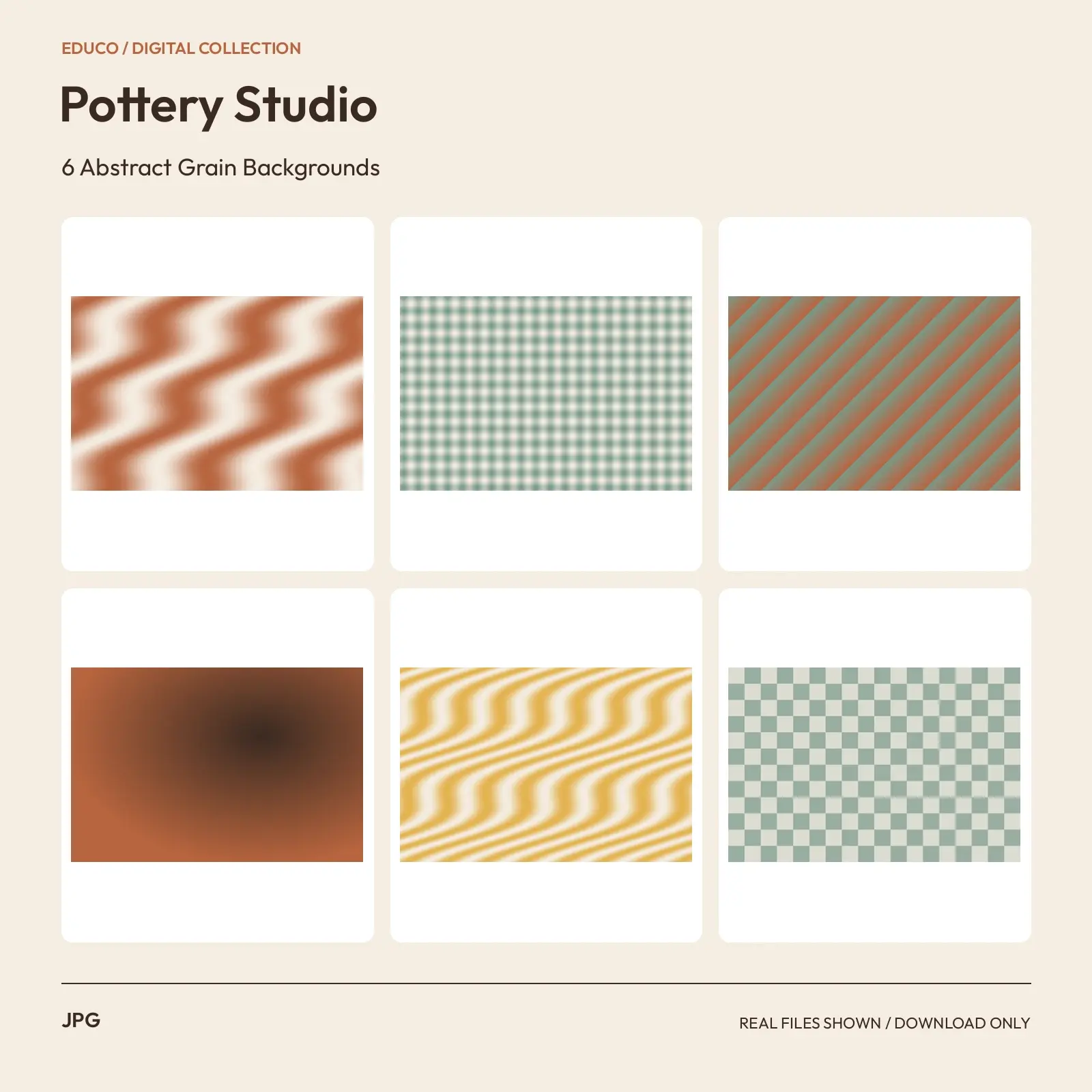 Pottery Studio - 6 Abstract Grain Backgrounds preview