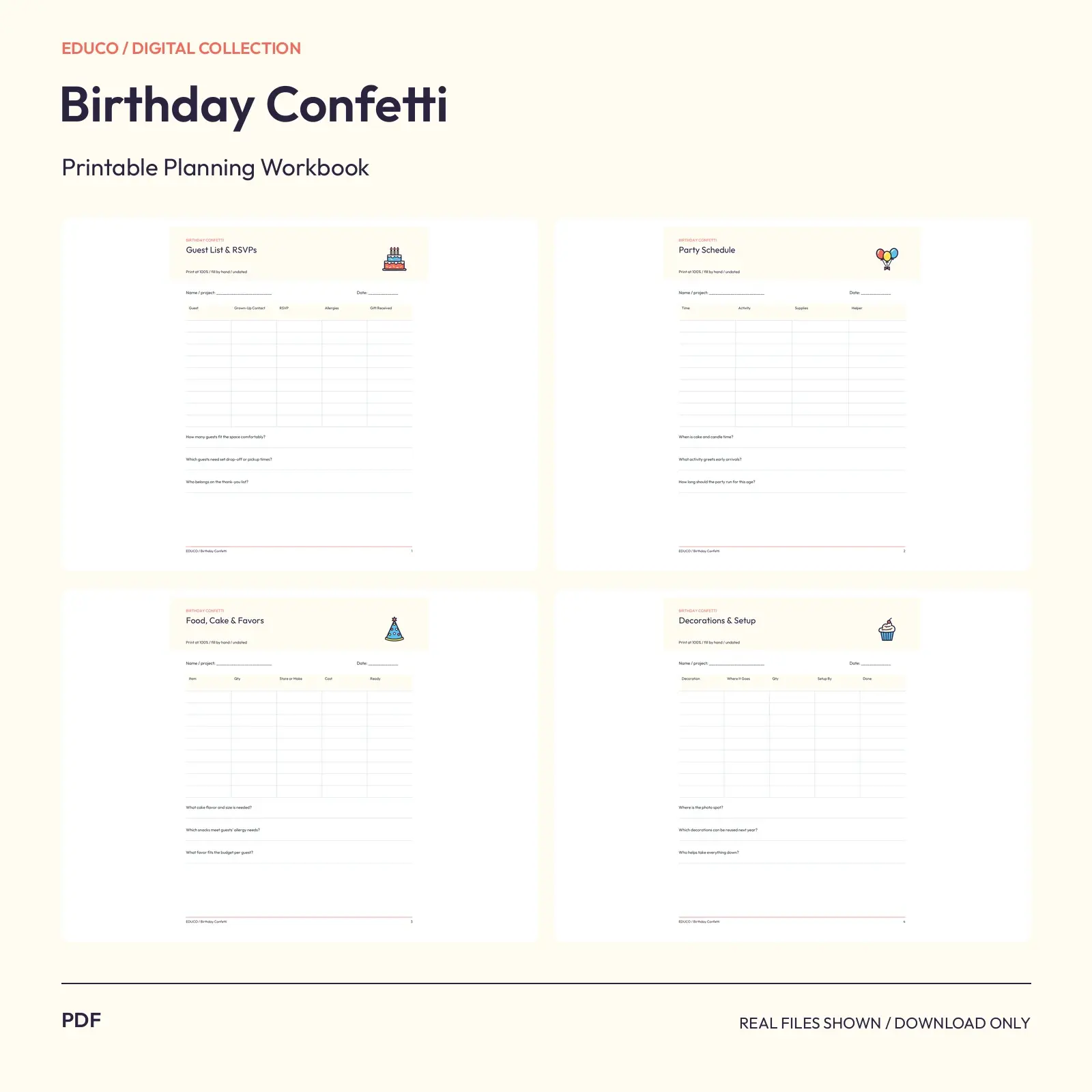 Birthday Confetti - Birthday Confetti Party Planner preview