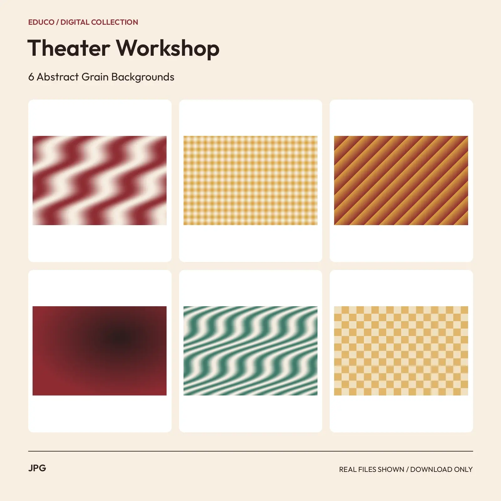 Theater Workshop - 6 Abstract Grain Backgrounds preview