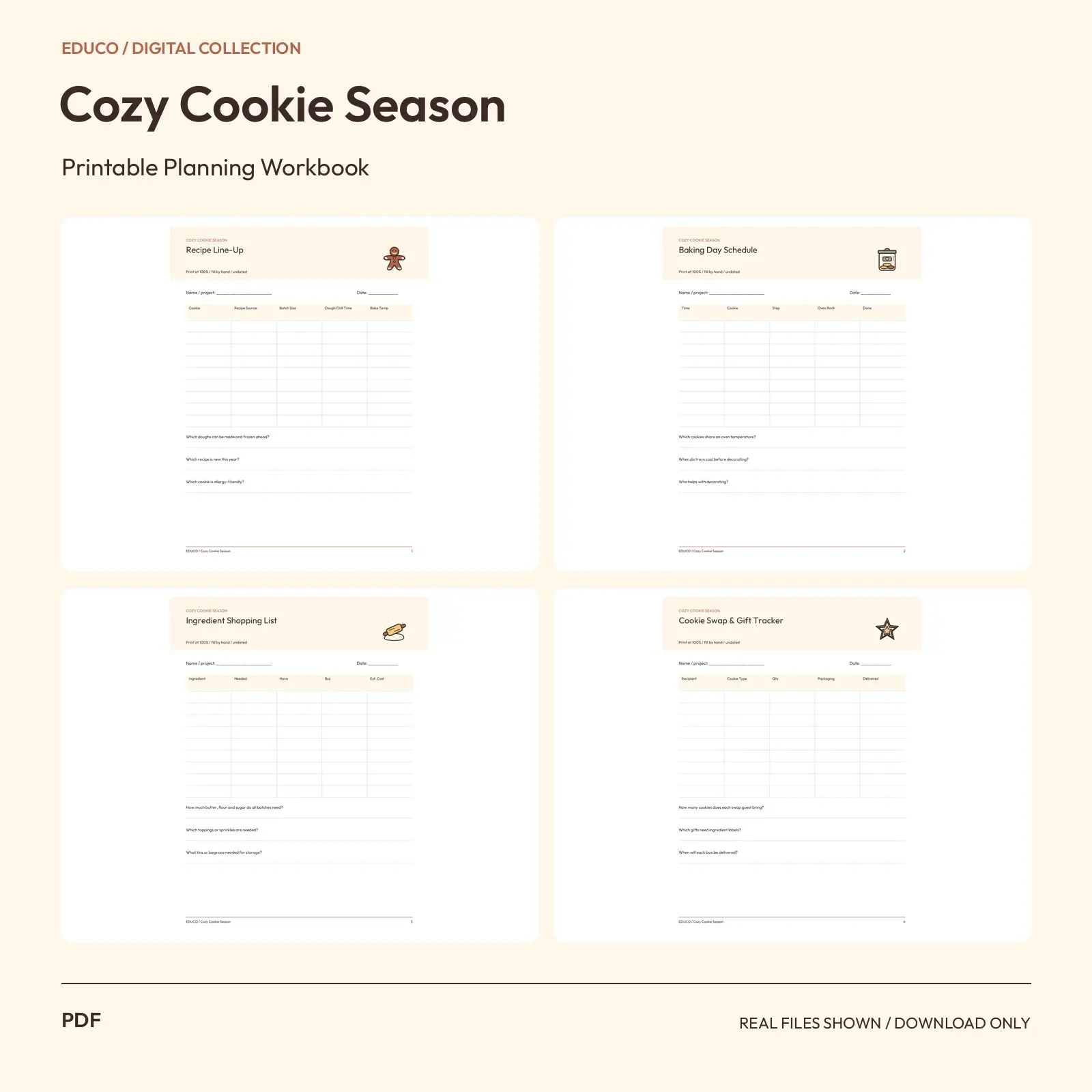 Cozy Cookie Season - Cozy Cookie Season Baking Planner preview