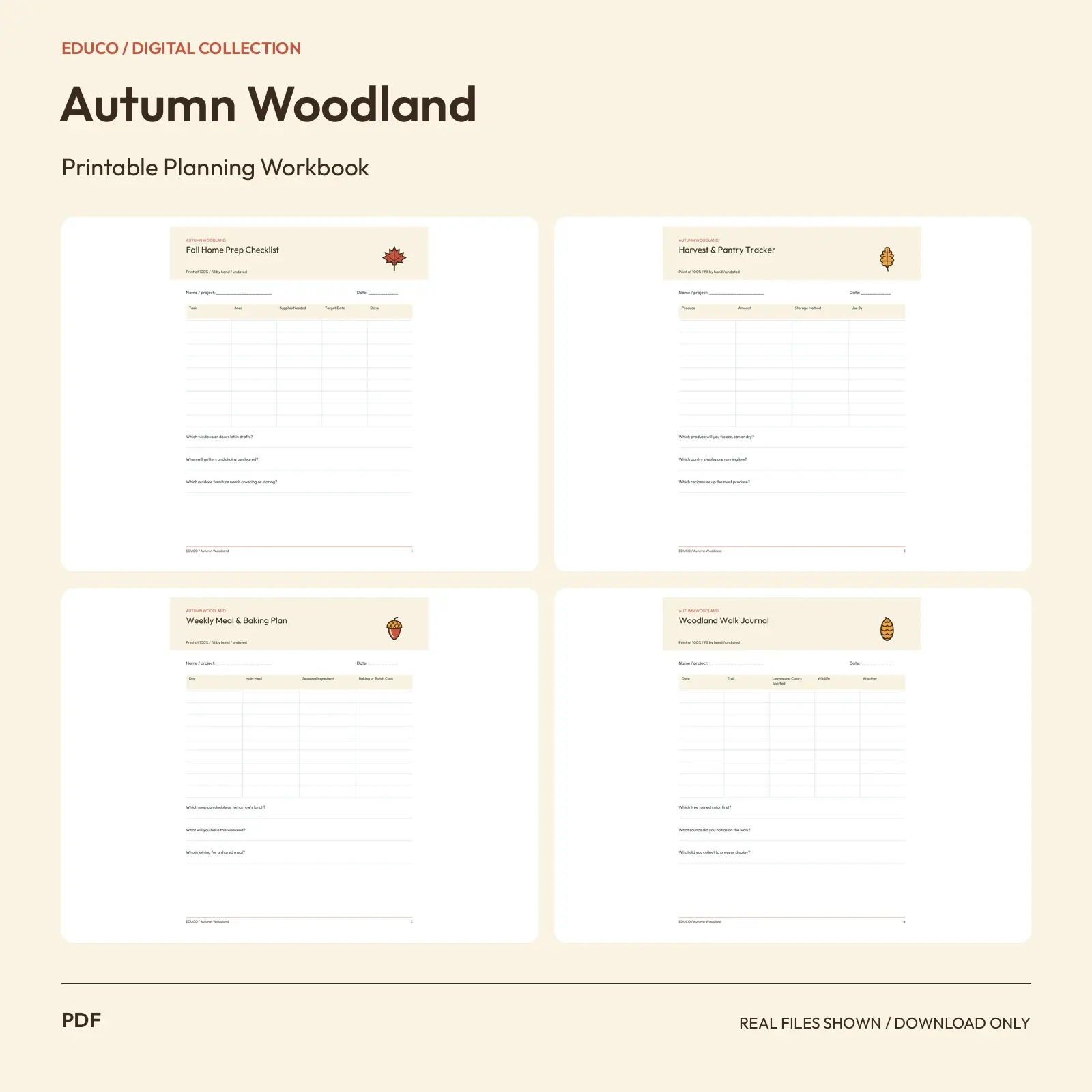 Autumn Woodland - Autumn Harvest & Home Planner preview
