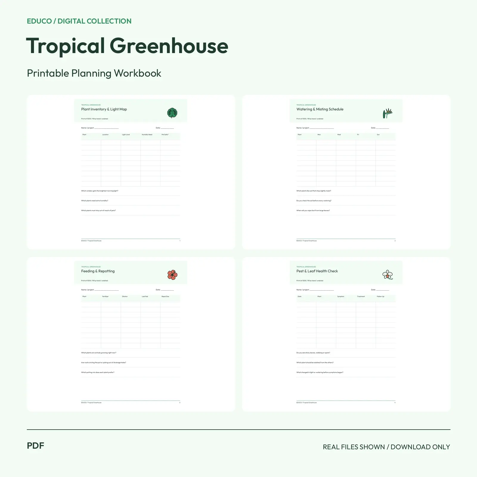 Tropical Greenhouse - Houseplant & Greenhouse Care Planner preview