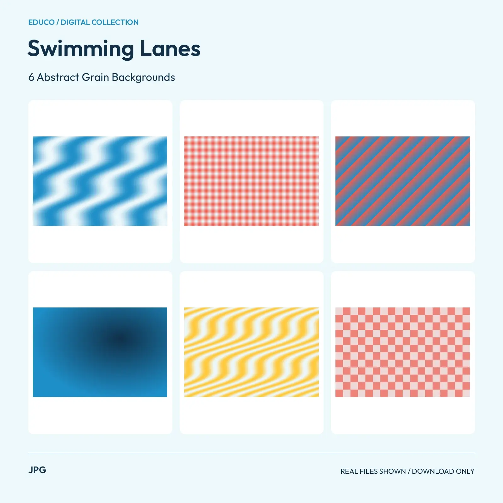 Swimming Lanes - 6 Abstract Grain Backgrounds preview