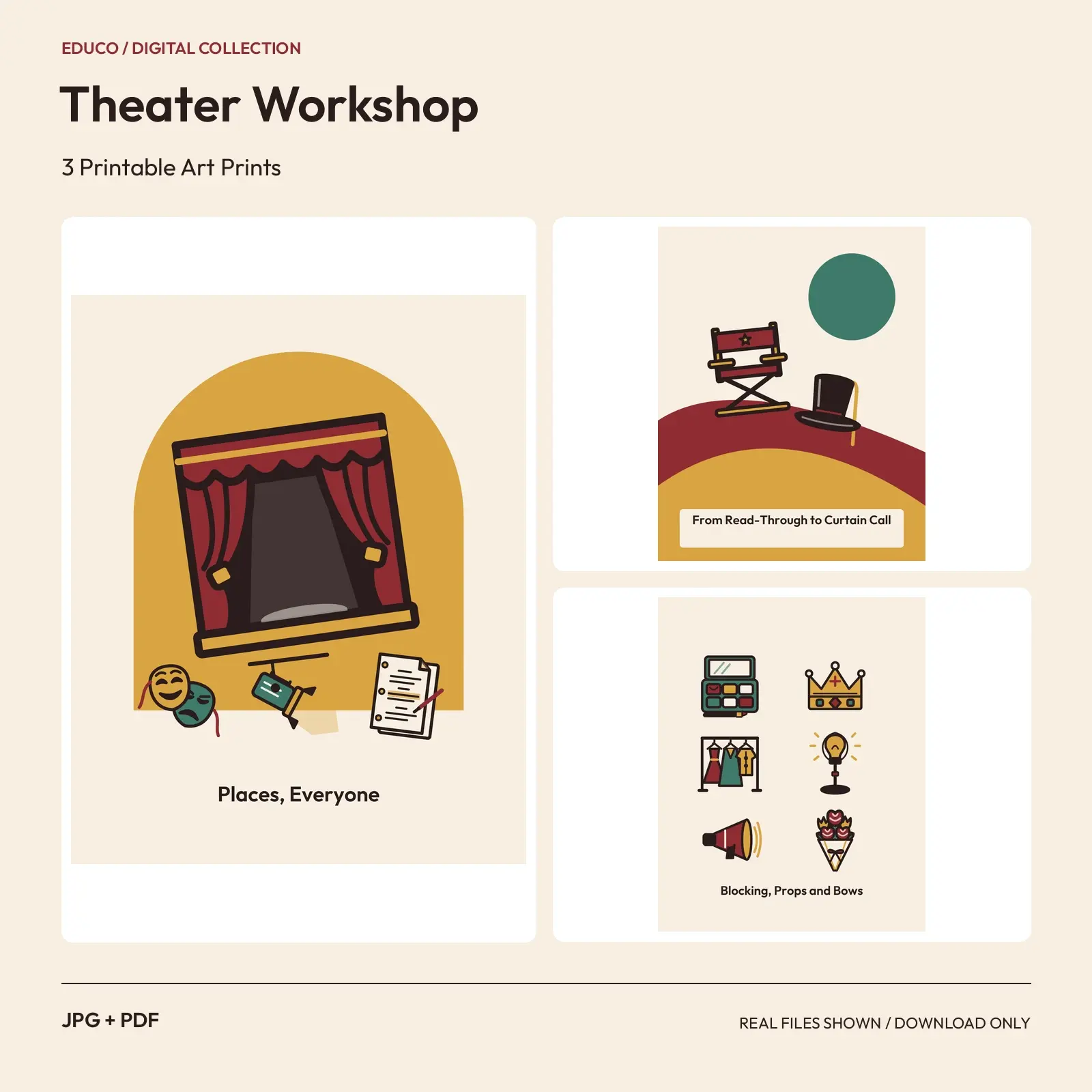 Theater Workshop - 3 Printable Art Prints preview