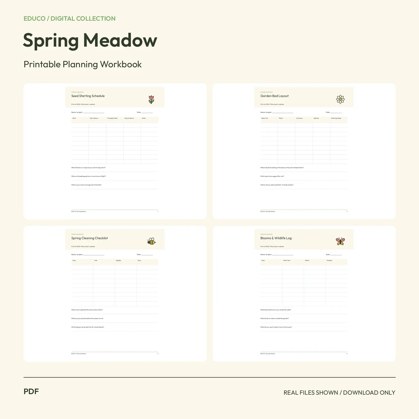 Spring Meadow - Spring Garden & Home Reset Planner preview
