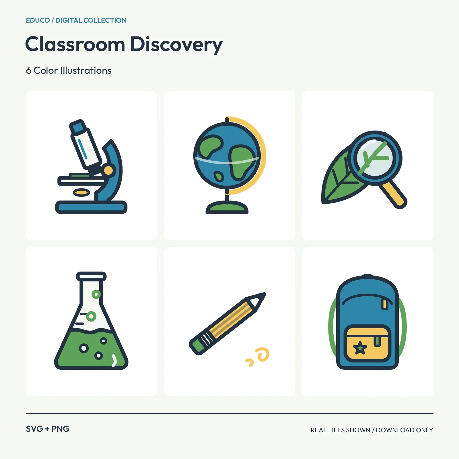 Classroom Discovery - 6 Color Illustrations preview