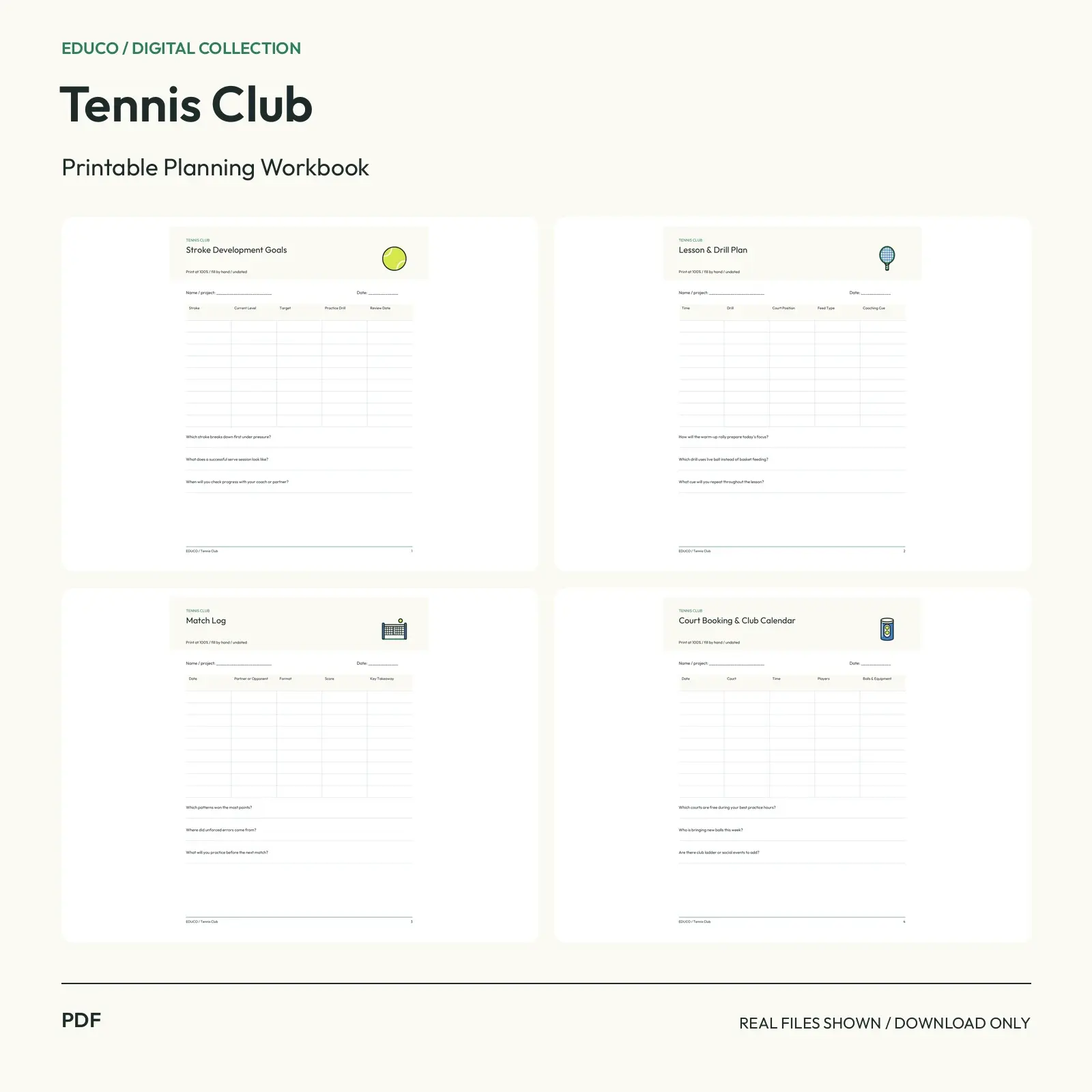 Tennis Club - Tennis Club Lesson & Match Planner preview