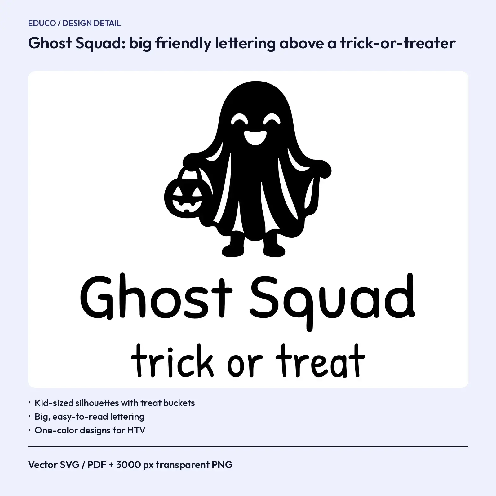 Trick or Treat Kids Halloween Shirt Designs – 12 Costume Tee SVG Cut Files, preview 3 of 3