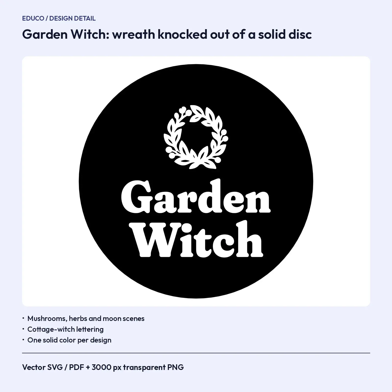 Mushroom Moon and Herb Garden Shirt Designs – 12 Cottage Witch Tee SVG Cut Files, preview 3 of 3