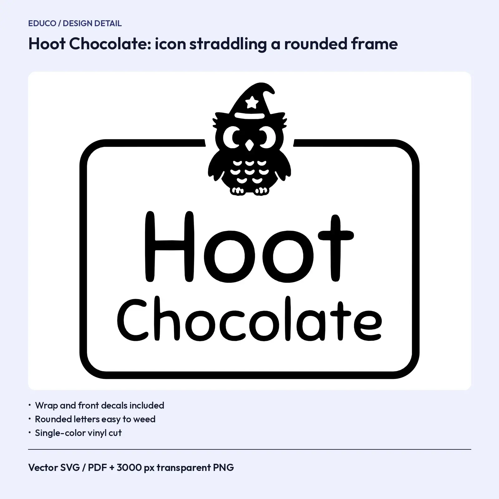 Cute Halloween Mug Decal Designs – 8 Kawaii Cocoa and Coffee Mug SVG Cut Files, preview 3 of 3