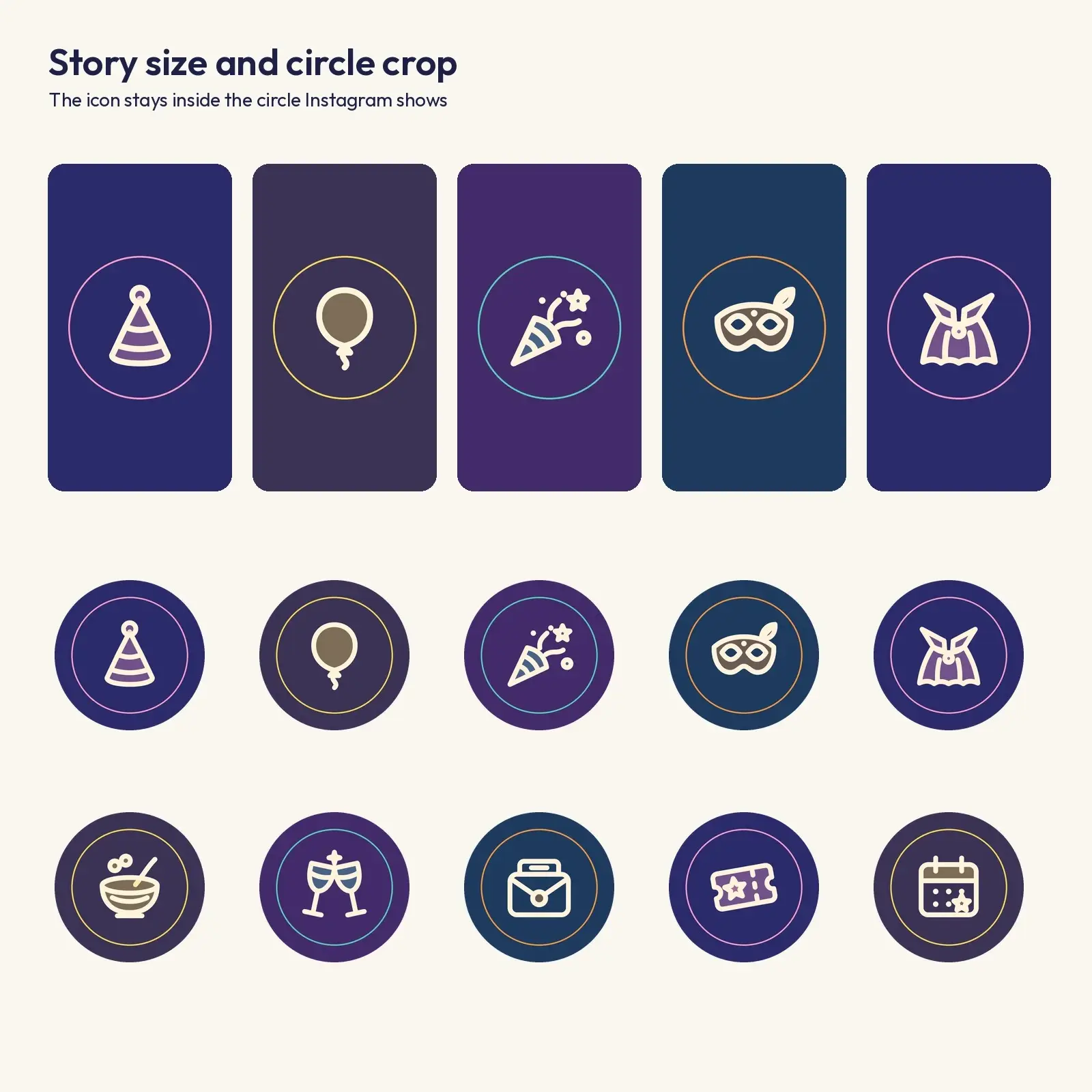 Spooky Party Planner Highlight Covers for Instagram – 18 Event Icons, preview 3 of 3