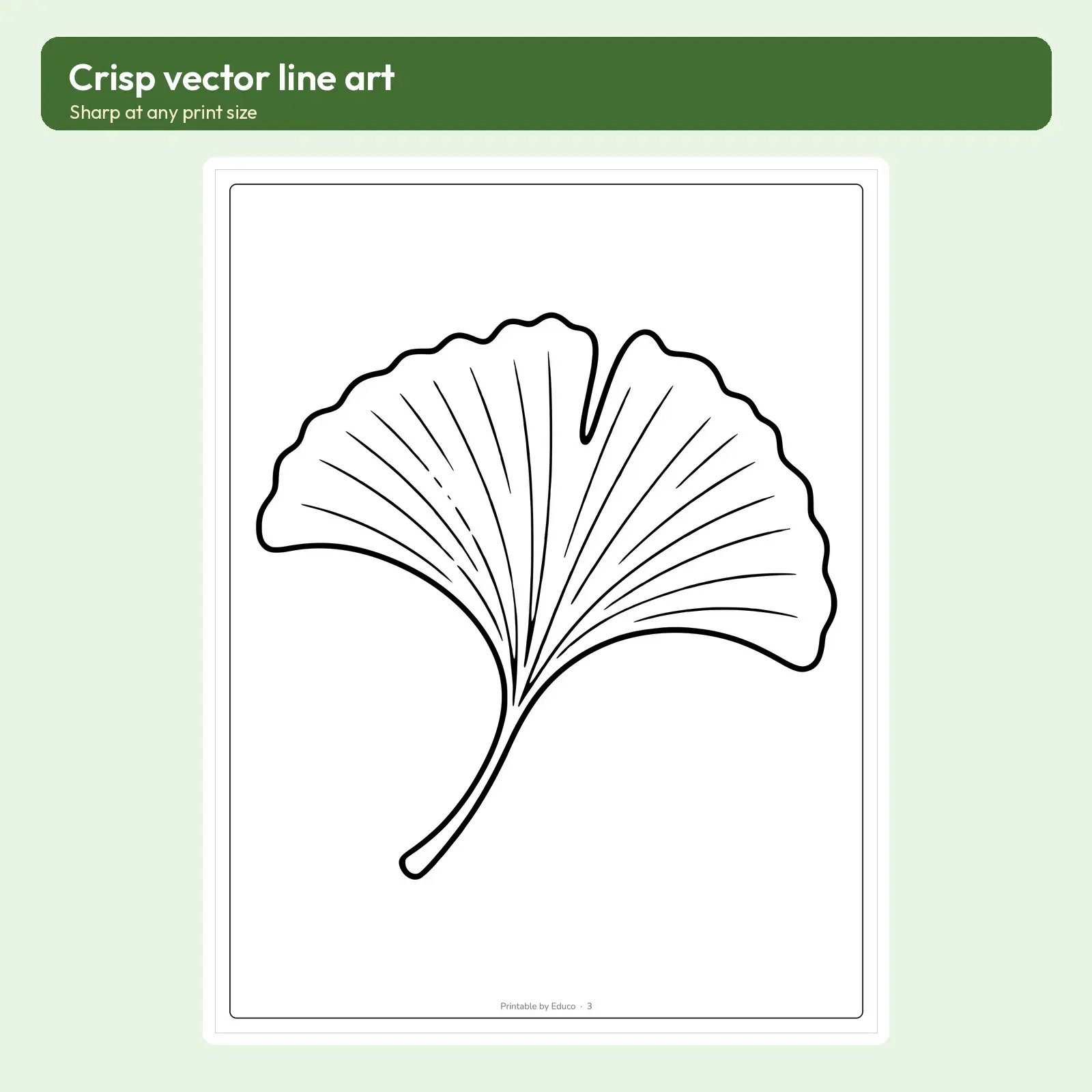 Fall Leaves and Acorns Coloring Pages – 12 Nature Designs for Kids and Adults, preview 3 of 3