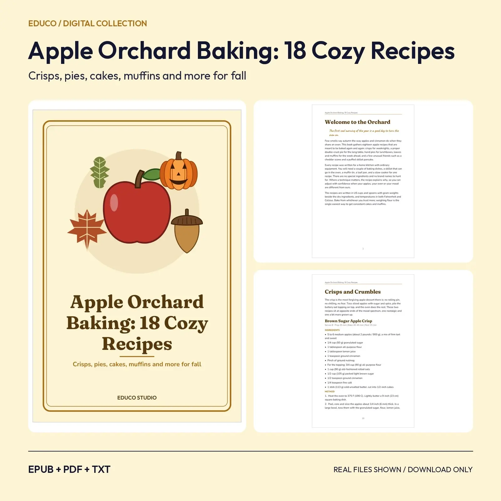 Apple Orchard Baking: 18 Cozy Recipes Cookbook (EPUB + PDF + TXT) preview