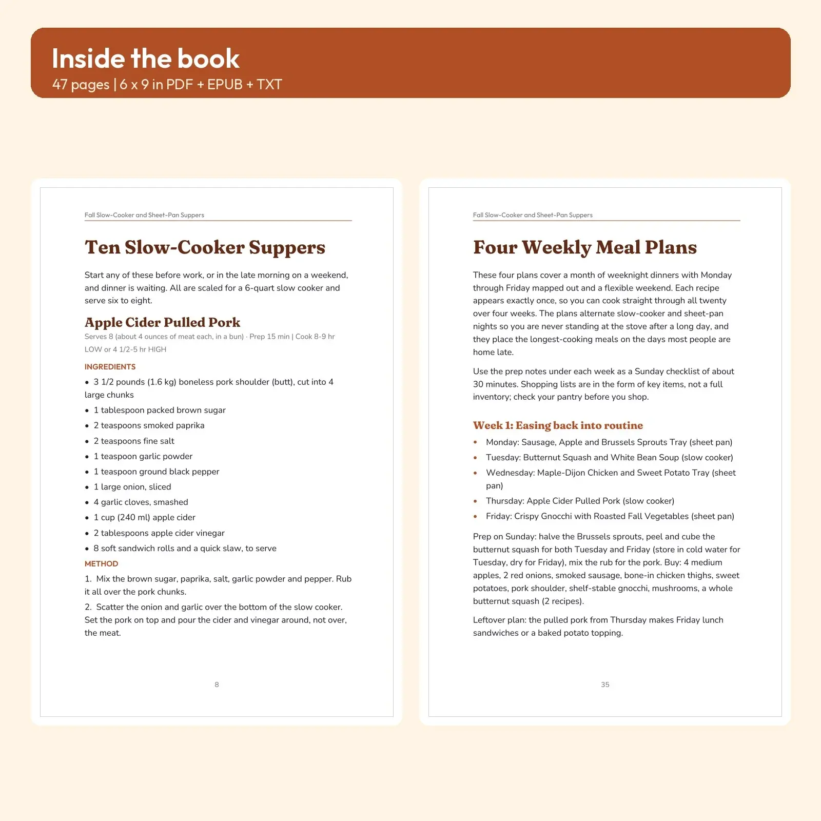 Fall Slow-Cooker and Sheet-Pan Suppers: 20 Recipes and 4 Meal Plans, preview 2 of 3