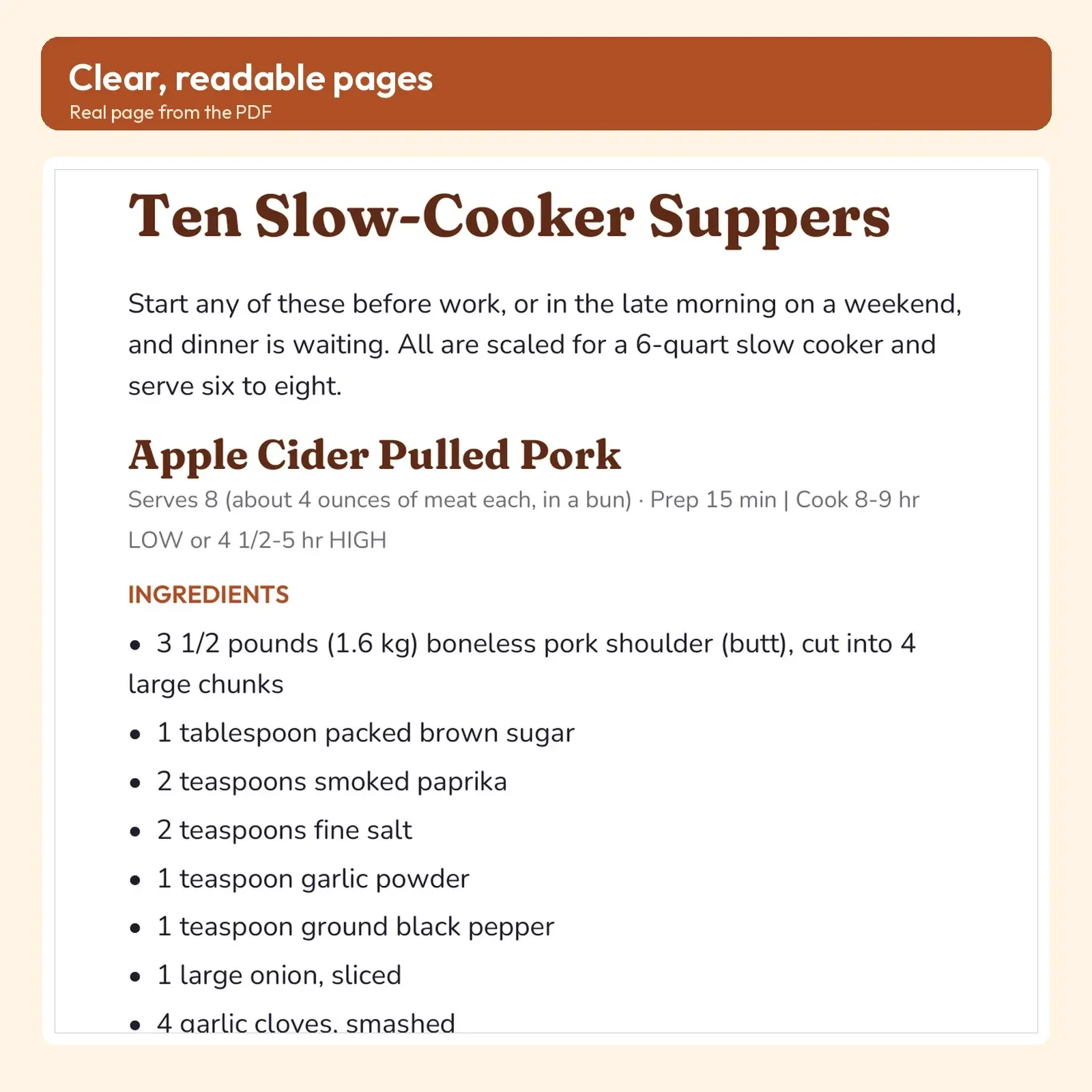 Fall Slow-Cooker and Sheet-Pan Suppers: 20 Recipes and 4 Meal Plans, preview 3 of 3