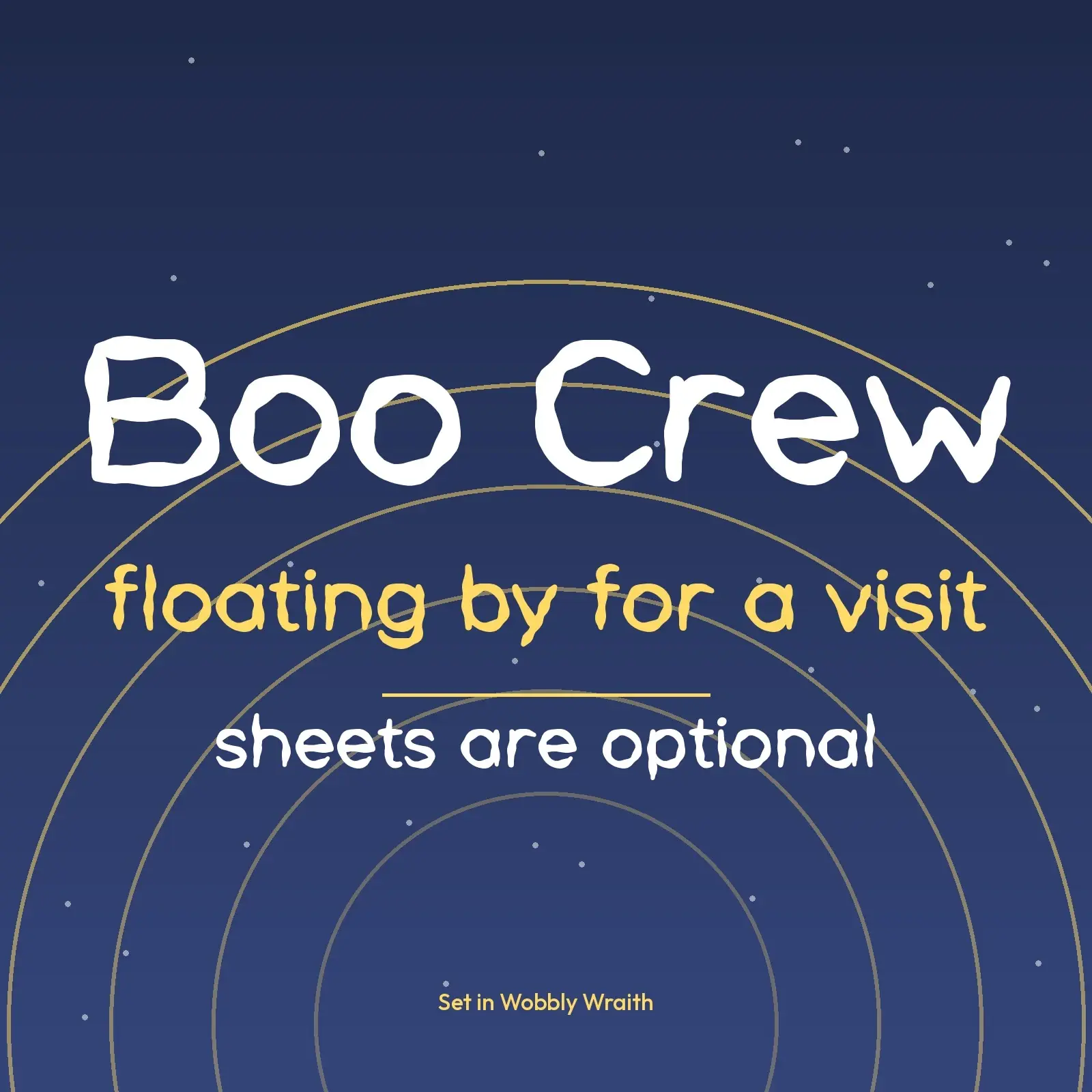 Wobbly Wraith Wobbly Ghost Font – TTF, OTF, WOFF, WOFF2 + Specimen PDF, preview 3 of 3